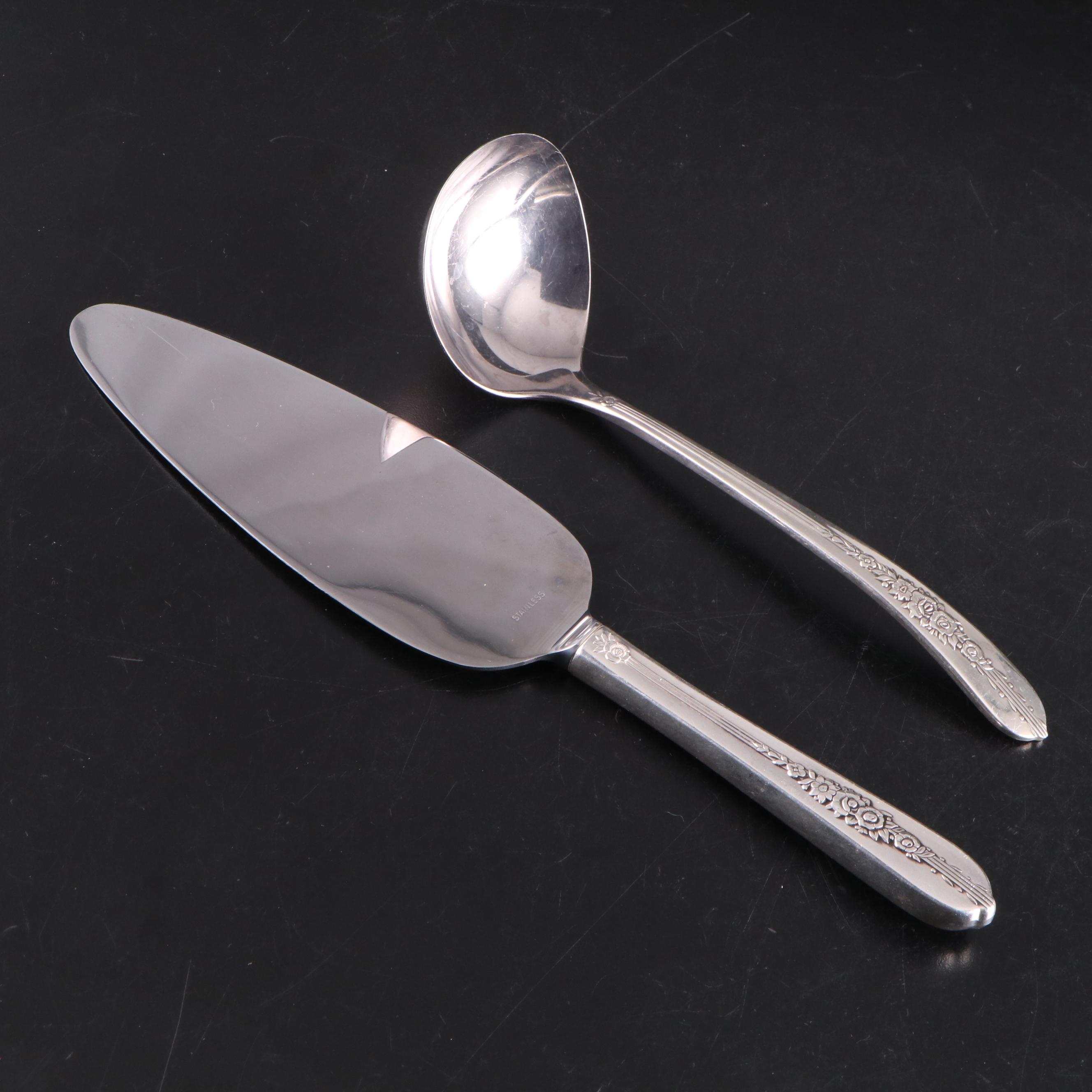 Oneida "Royal Rose" Nobility Plate Flatware and Serving Utensils, Mid-20th