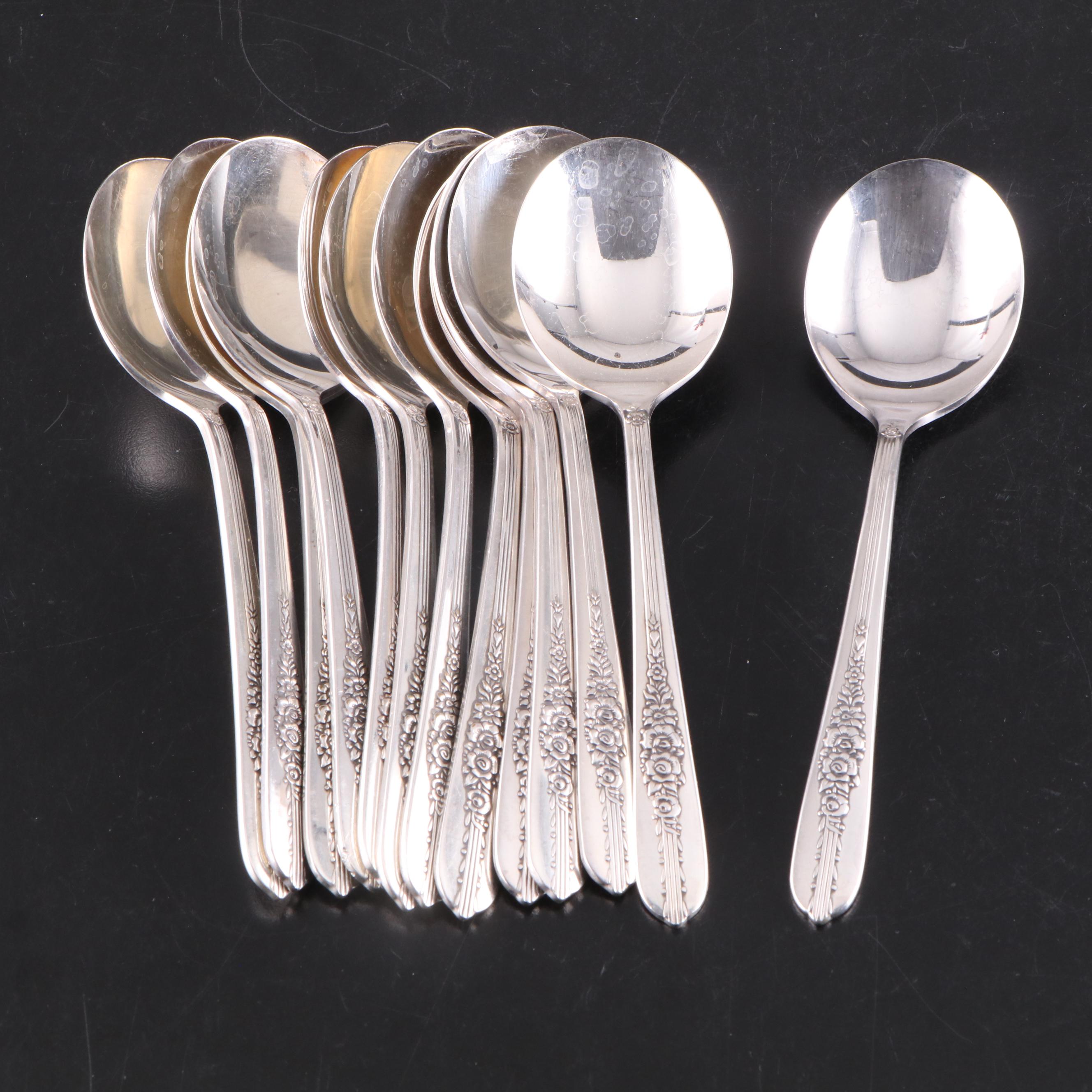 Oneida "Royal Rose" Nobility Plate Flatware and Serving Utensils, Mid-20th