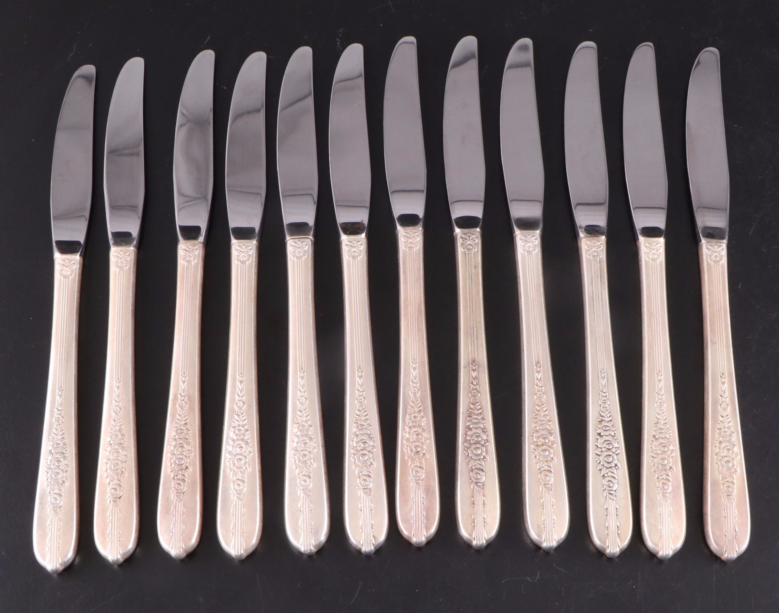 Oneida "Royal Rose" Nobility Plate Flatware and Serving Utensils, Mid-20th