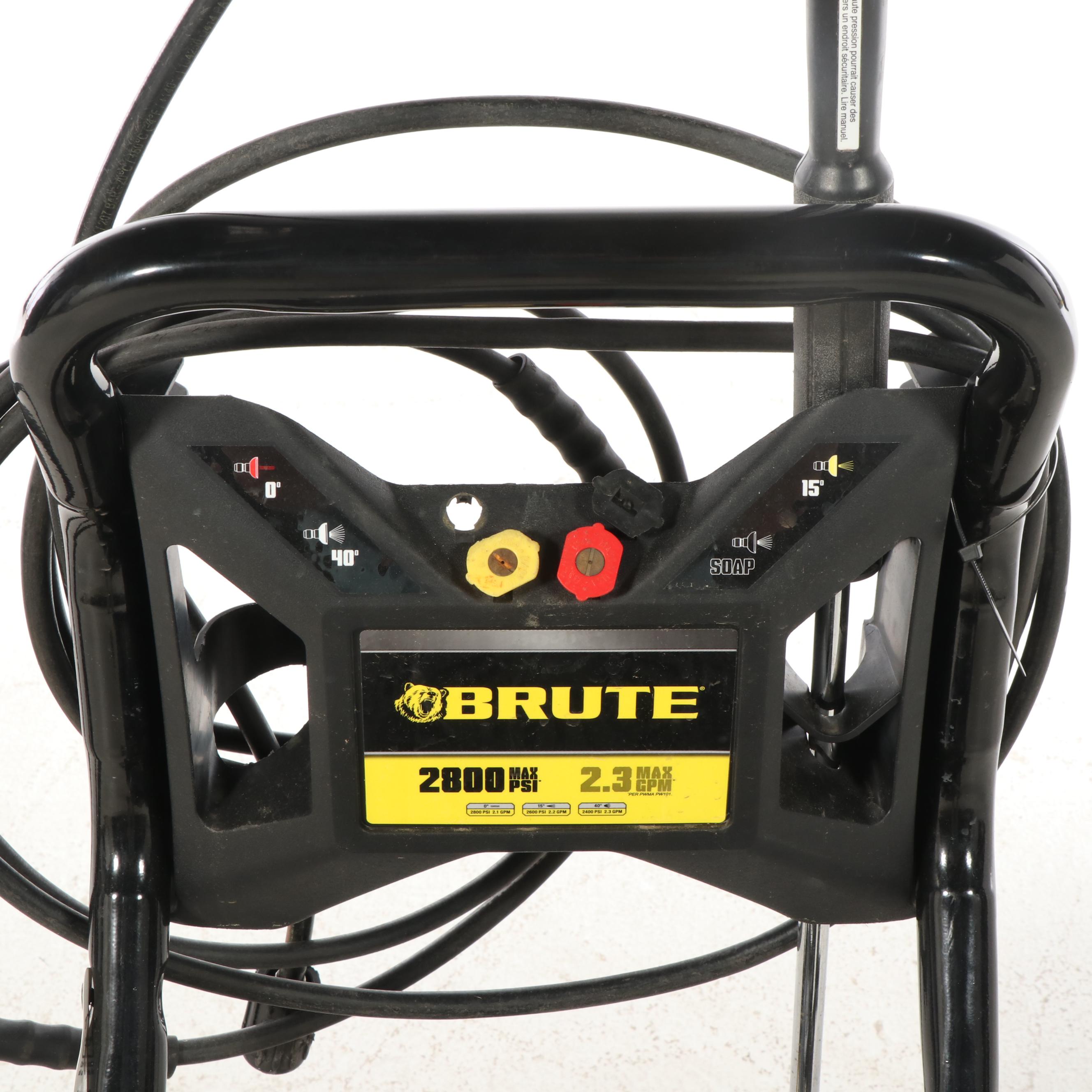 Brute "Model 020629" 2800 Max PSI/2.3 Max GPM Pressure Washer