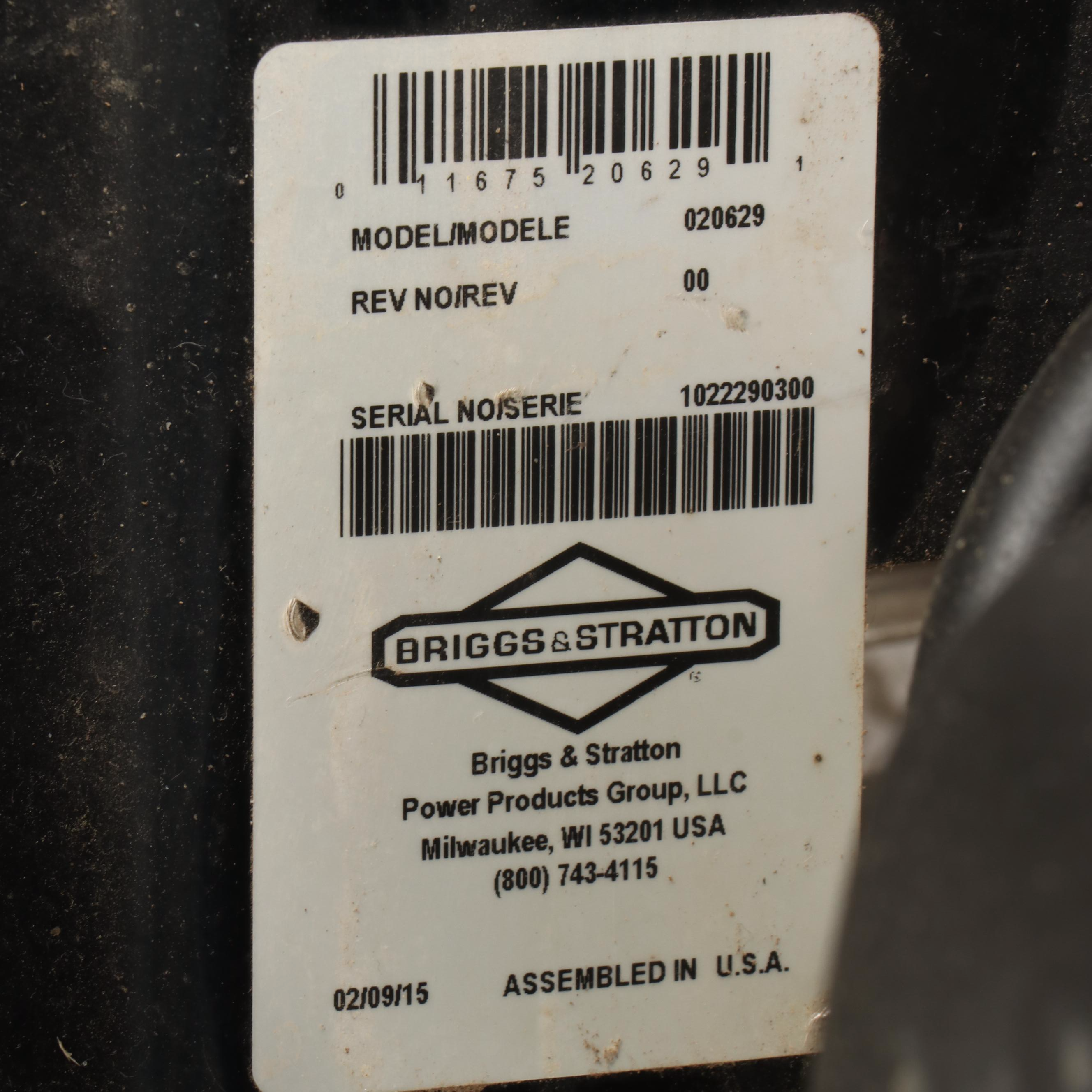 Brute "Model 020629" 2800 Max PSI/2.3 Max GPM Pressure Washer