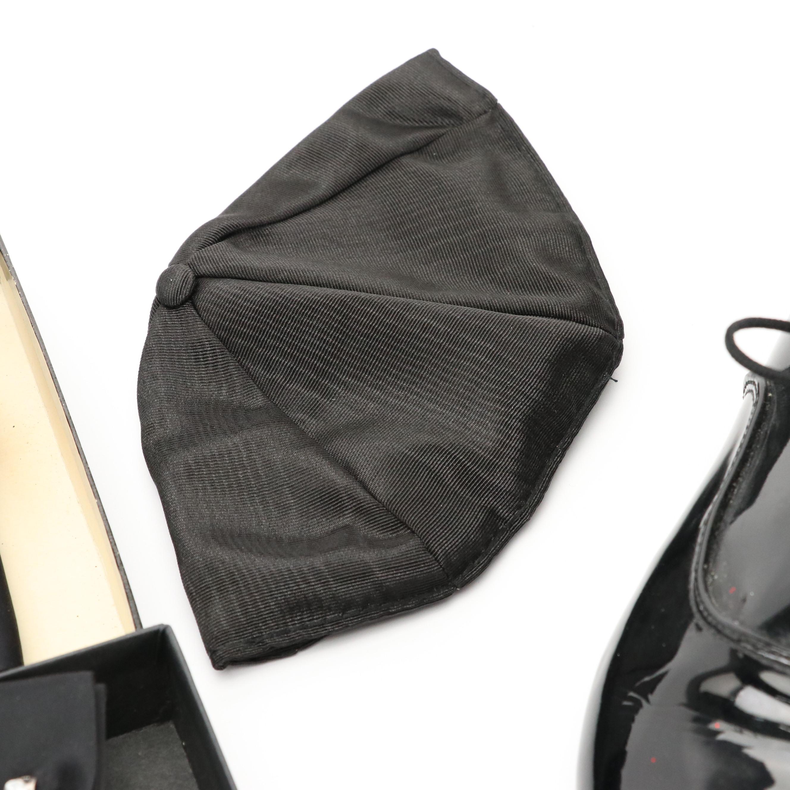 Men's Tuxedo Cummerbund, Bow Tie, Accessories, Patent Leather Dress Shoes, etc.