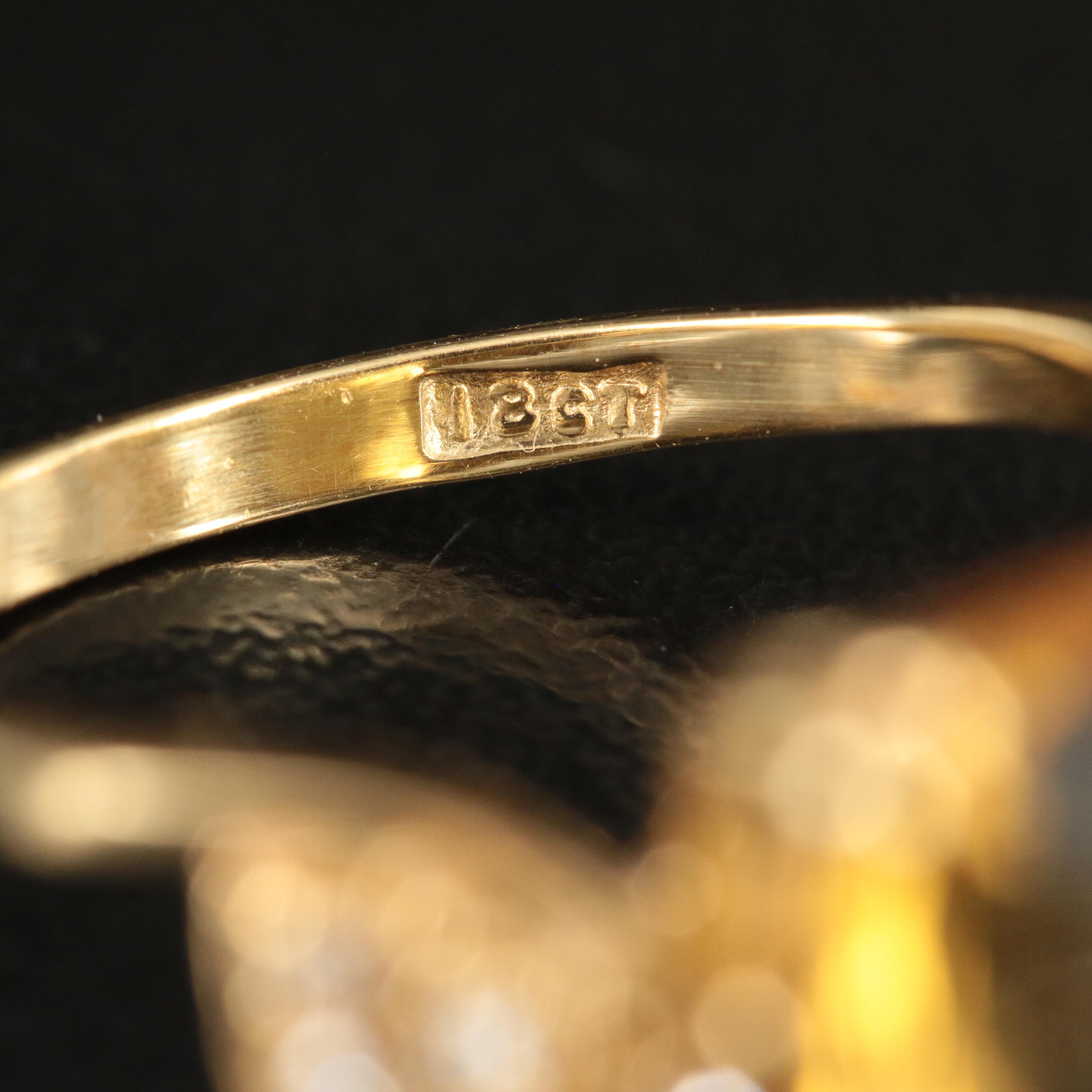 18K 7.32 CT Citrine and Diamond Ring