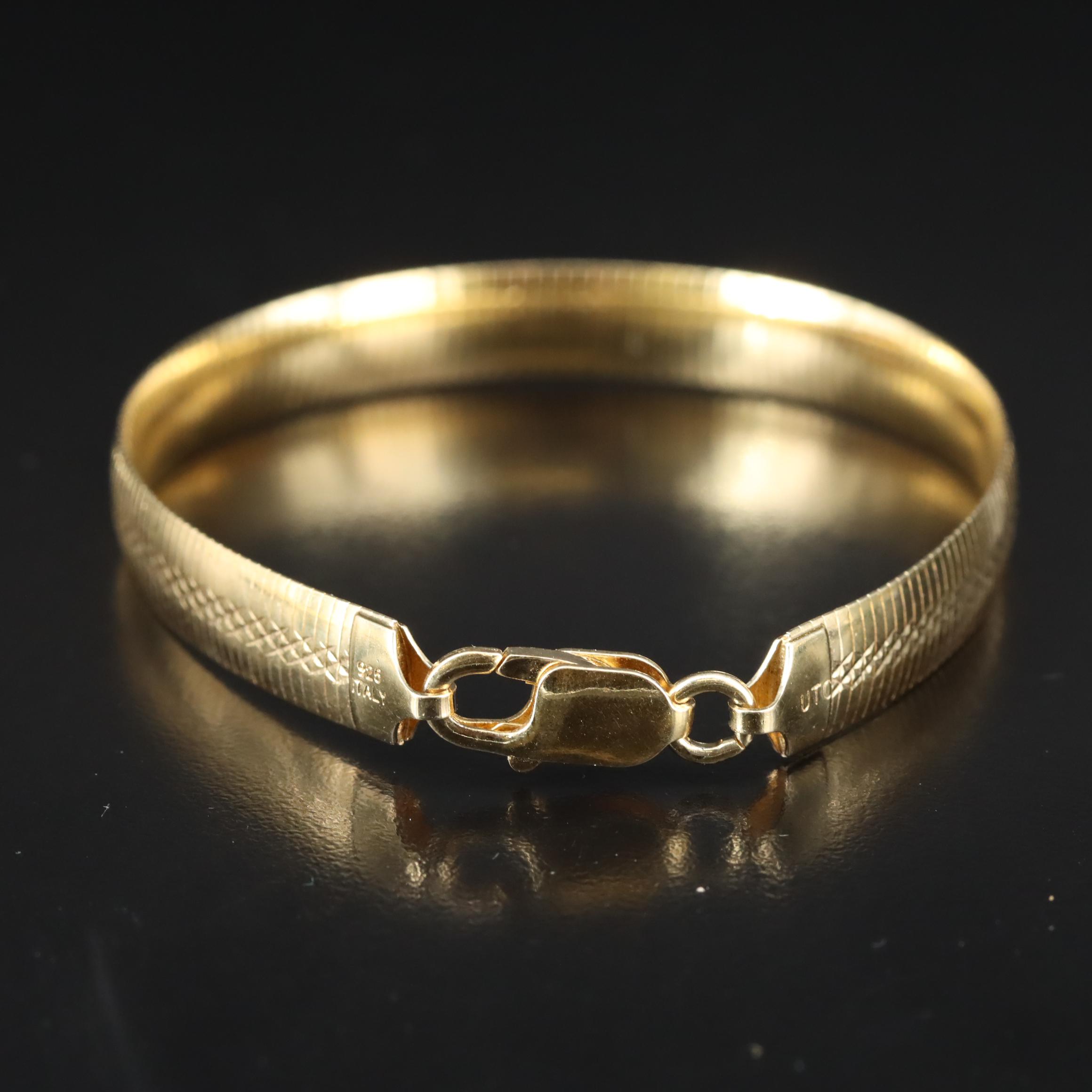 Veronese Sterling Byzantine and Patterned Omega Chain Bracelets