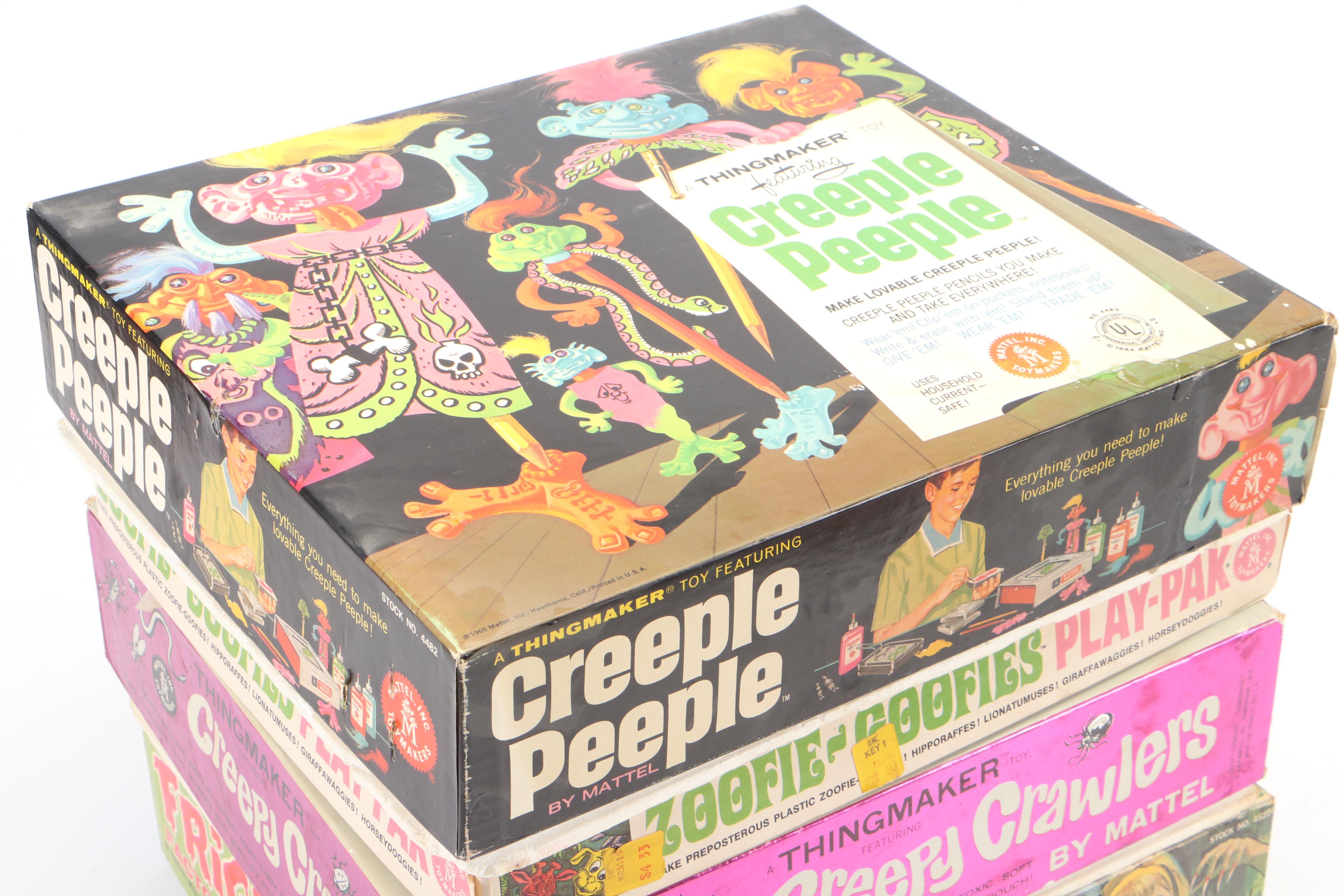 Mattel Creepy Crawlers, Fright Factory and Other "Thingmaker" Toys
