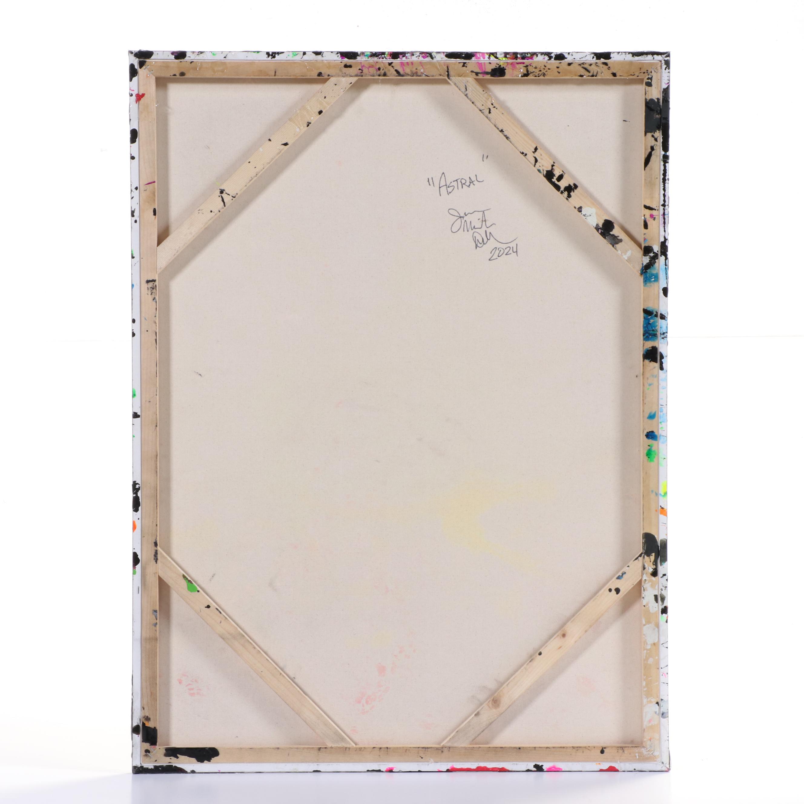 Jason Michael Durham Abstract Mixed Media Painting "Astral," 2024