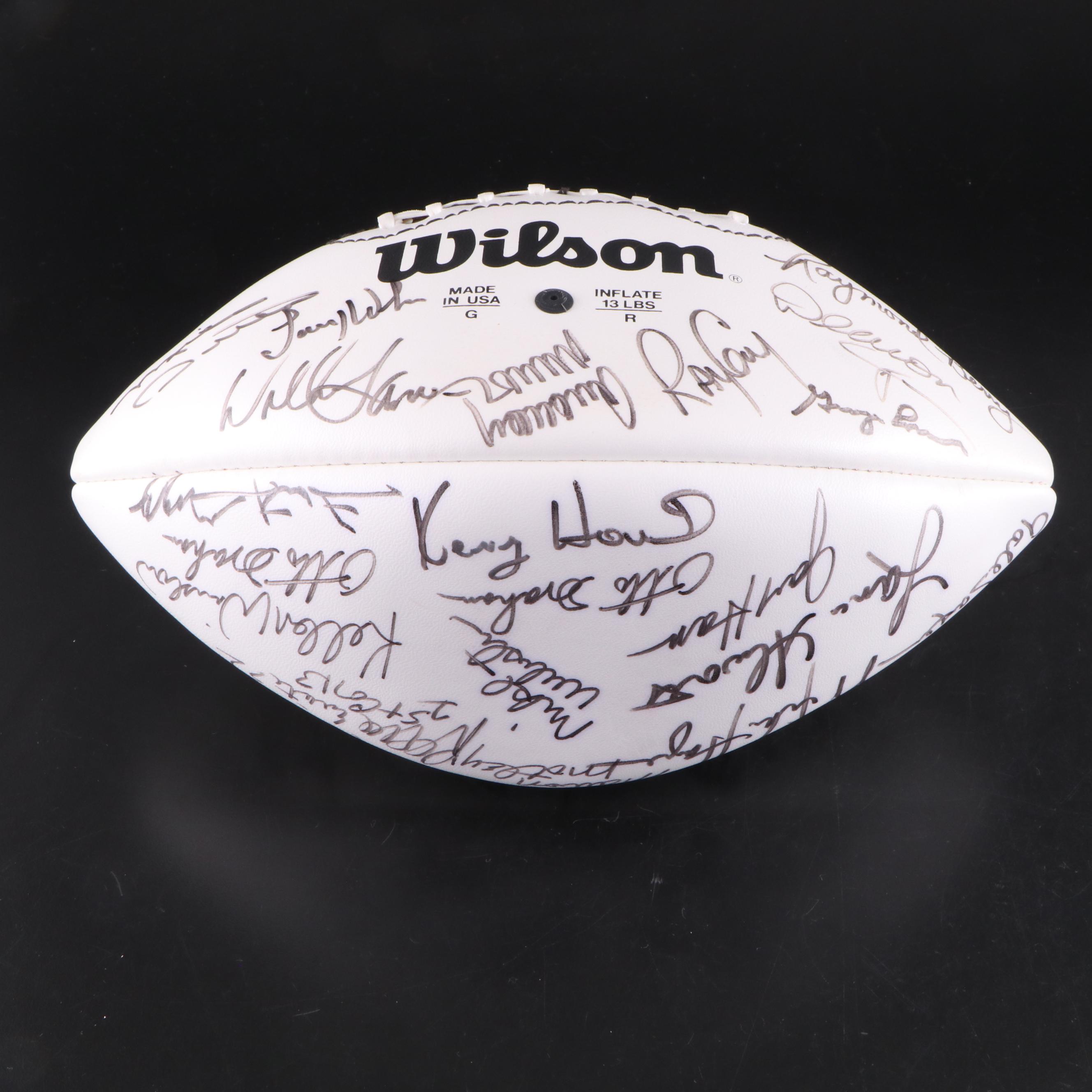 NFL 75 Year Anniversary Signed Football Featuring Muñoz, Butkus, Montana, More