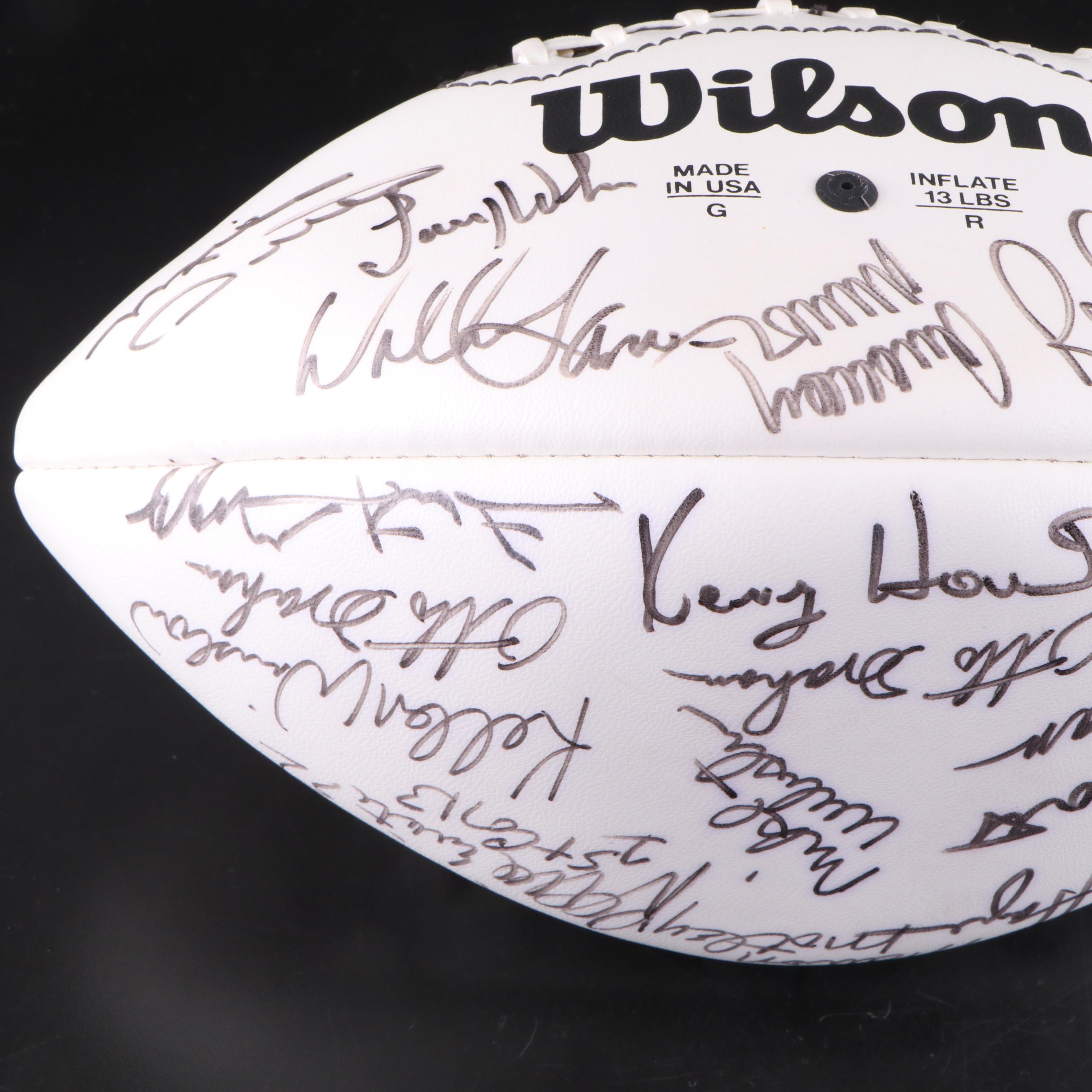 NFL 75 Year Anniversary Signed Football Featuring Muñoz, Butkus, Montana, More