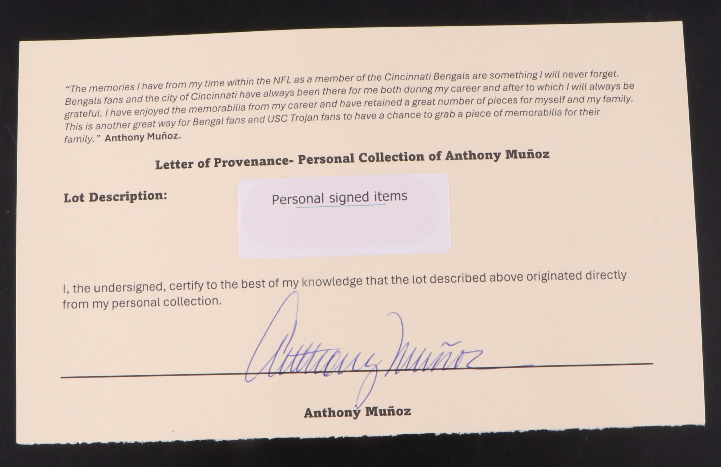 NFL 75 Year Anniversary Signed Football Featuring Muñoz, Butkus, Montana, More