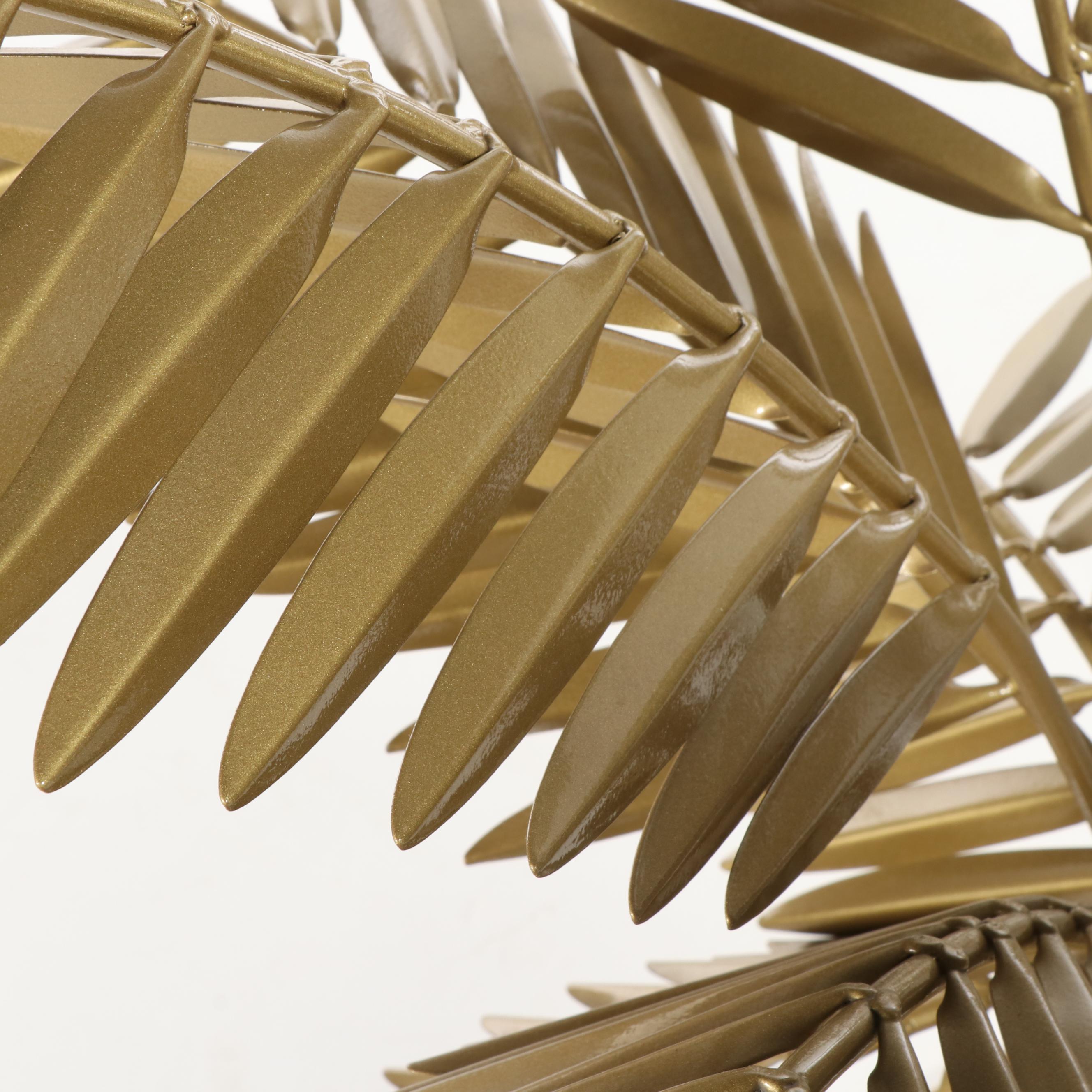 Gilt Metal Palm Tree Floor Lamp