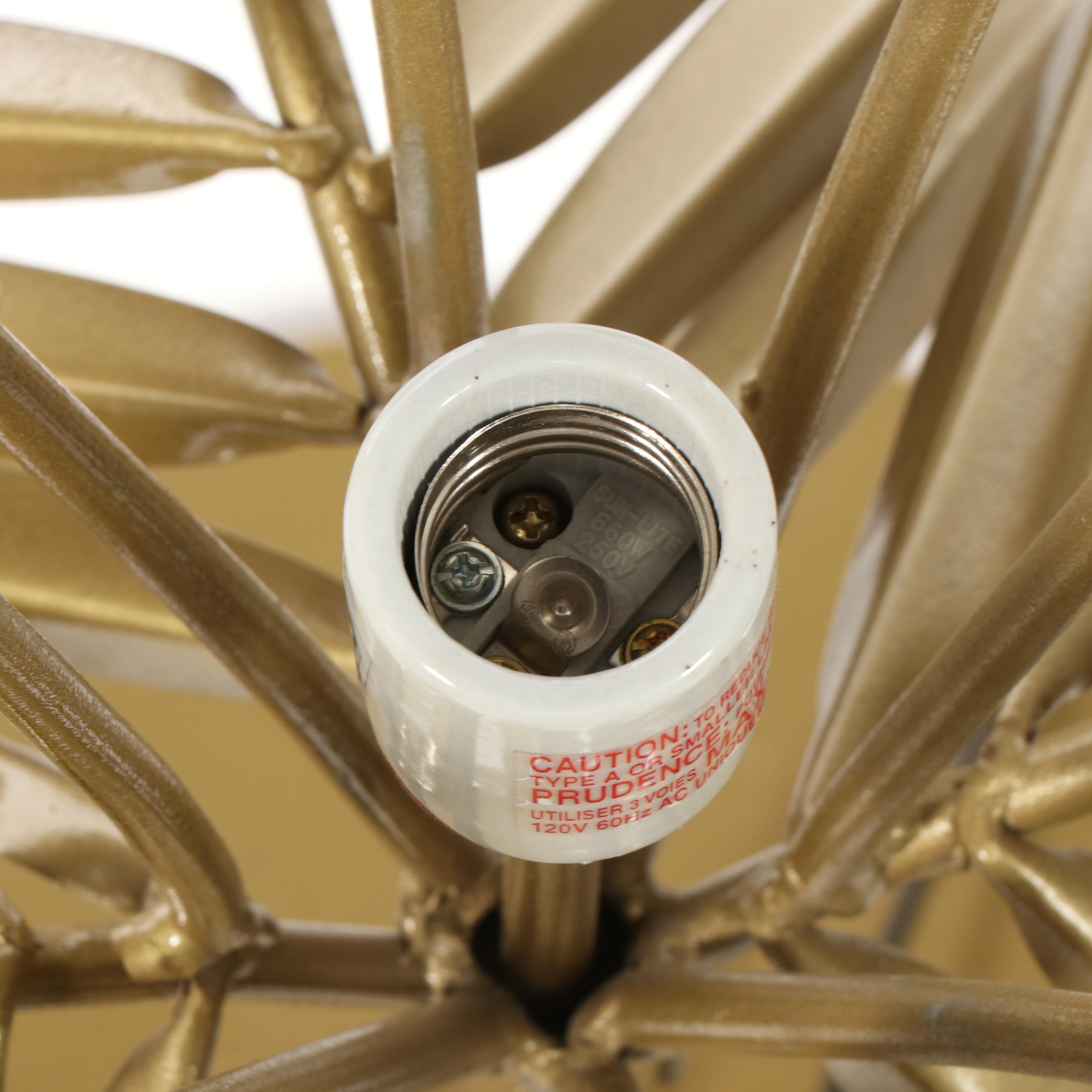 Gilt Metal Palm Tree Floor Lamp