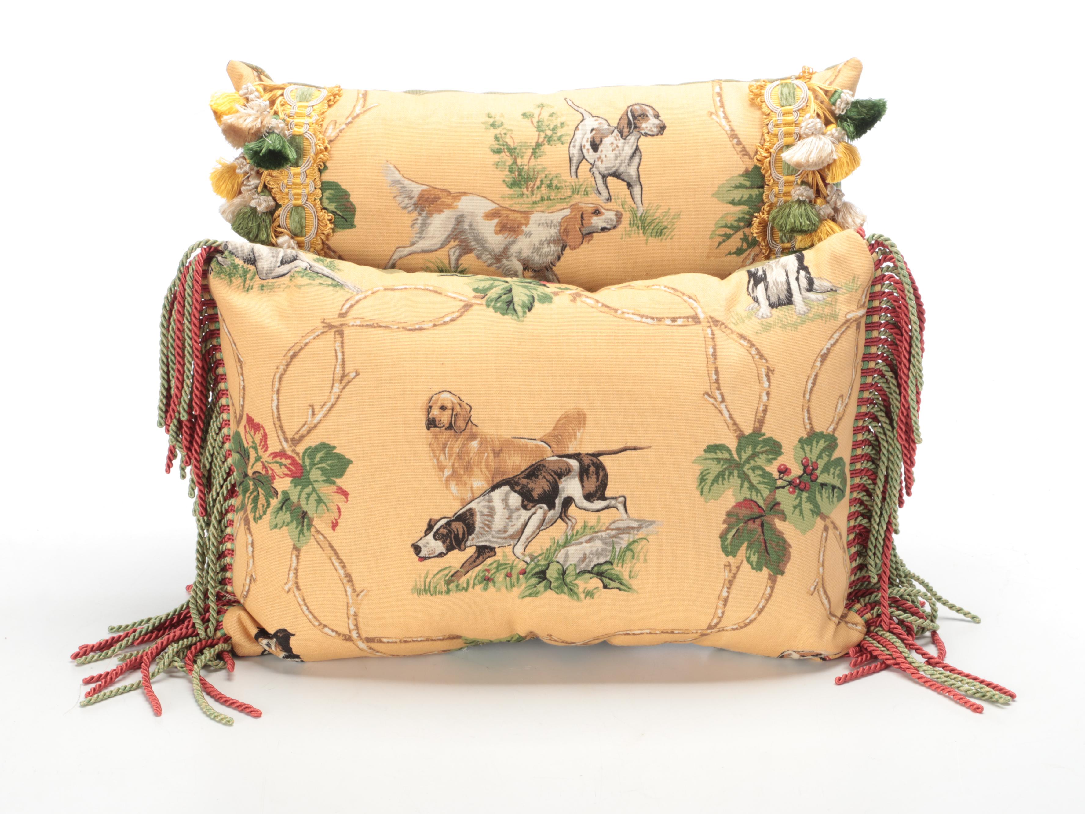 Tassel, Bead and Fringe Embellished Accent Pillows