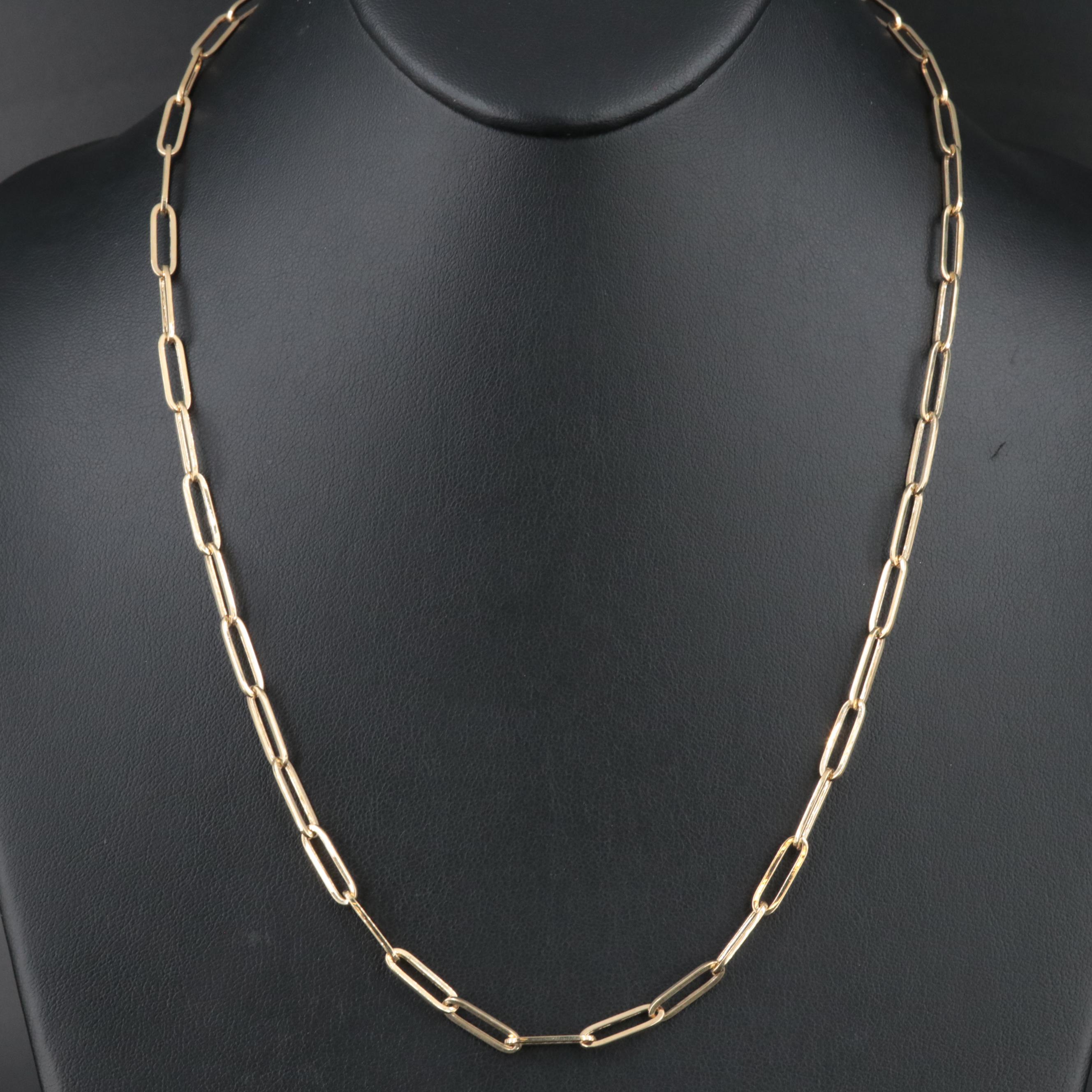 14K Paper Clip Chain Necklace
