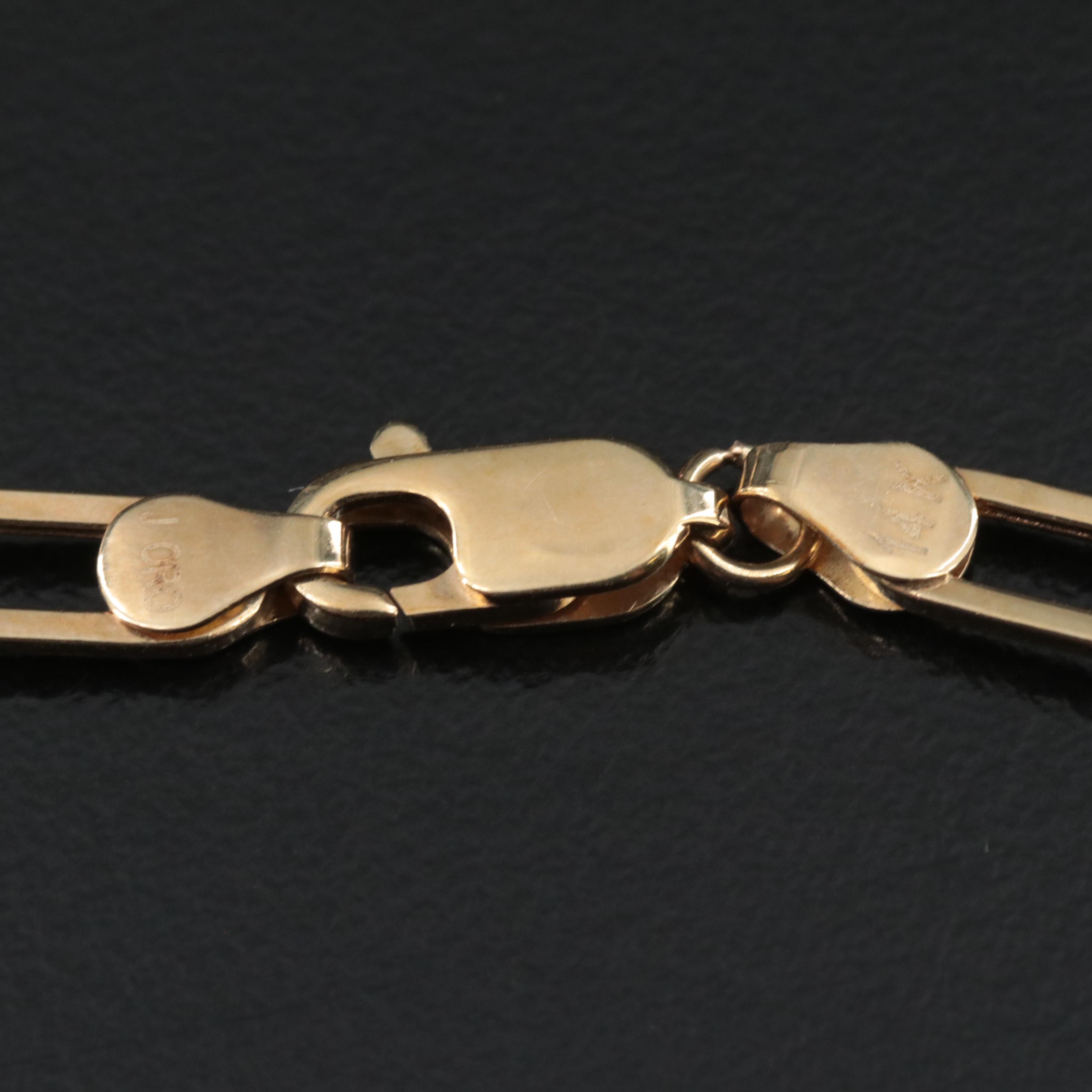 14K Paper Clip Chain Necklace