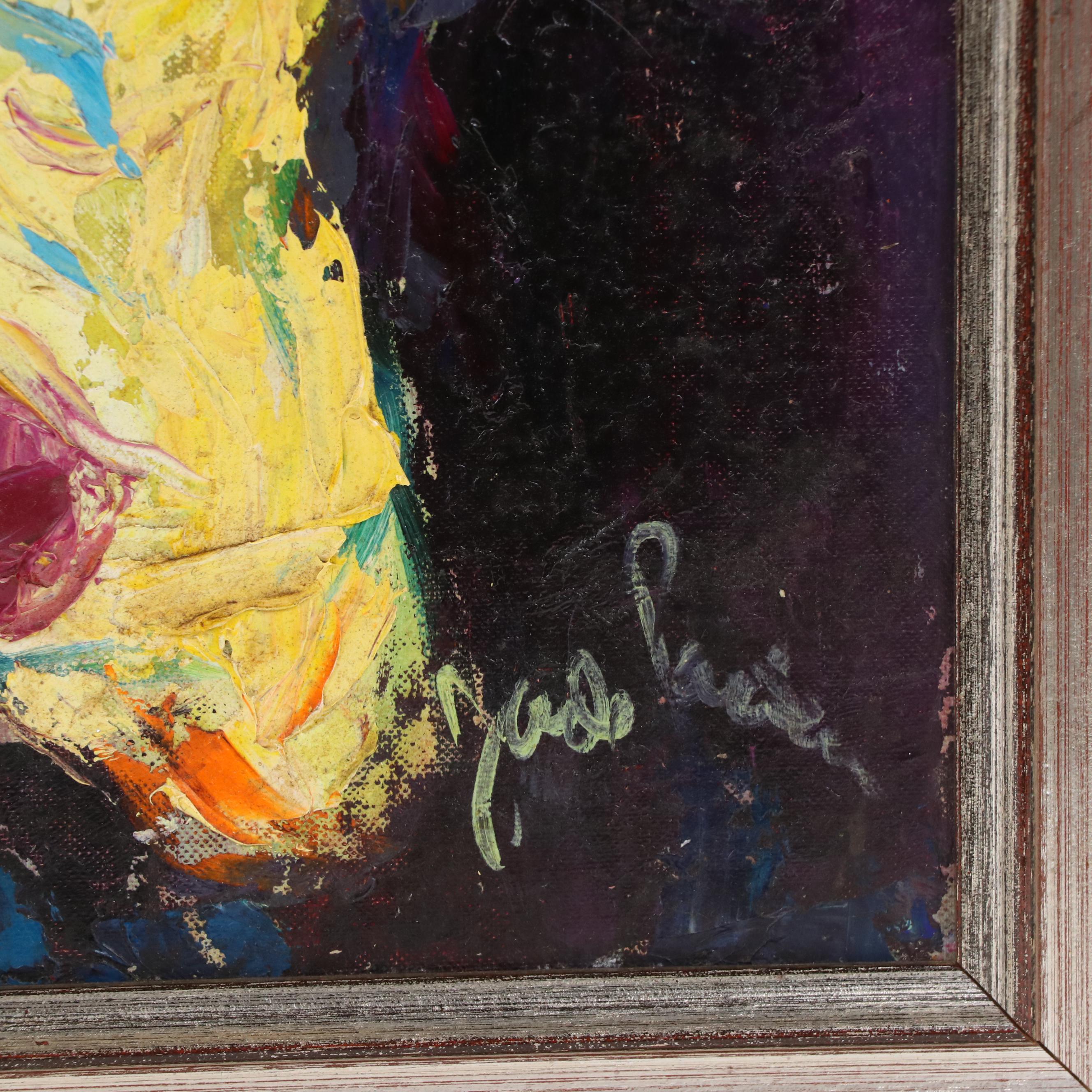 Jade Pasteur Palette Knife Oil Painting Portrait of a Clown