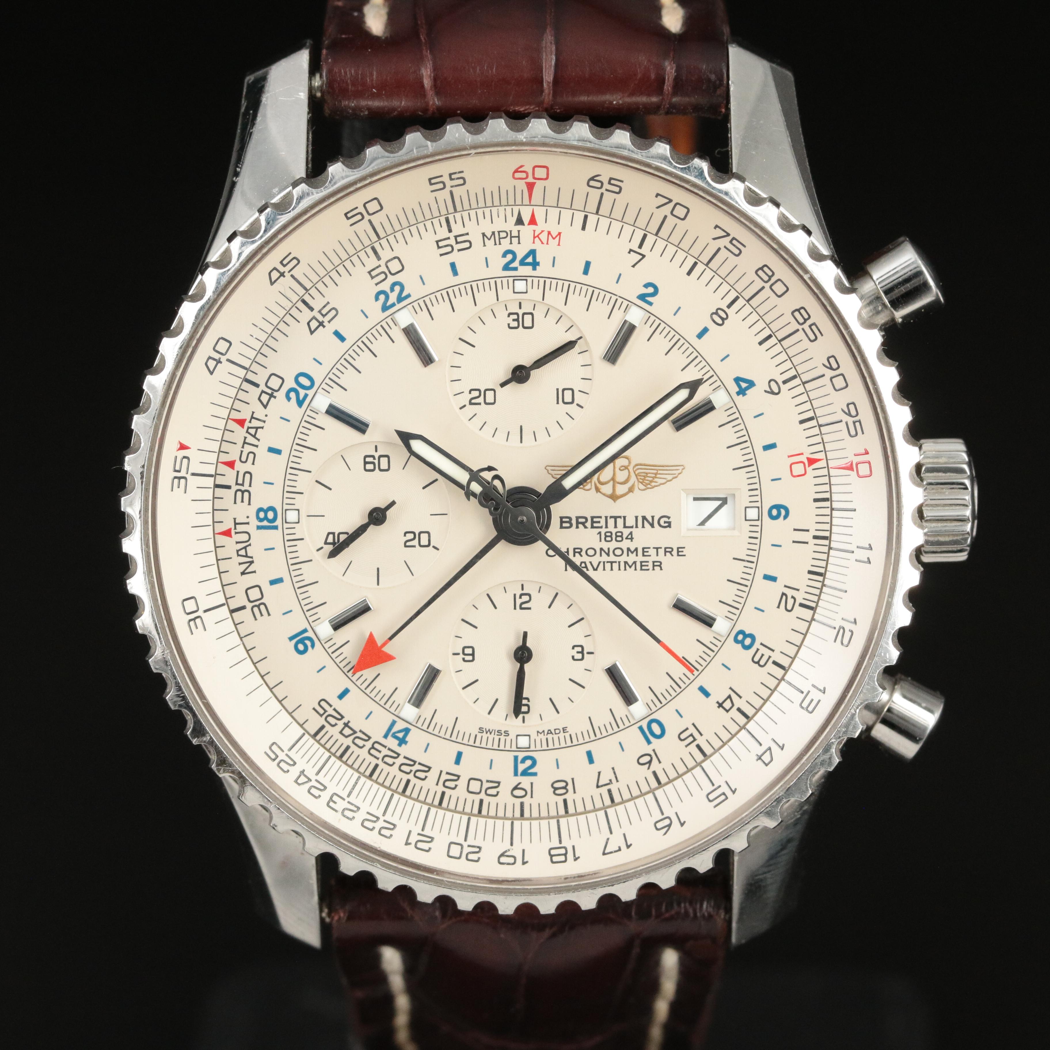 2015 Breitling Navitimer World GMT Chronograph Watch