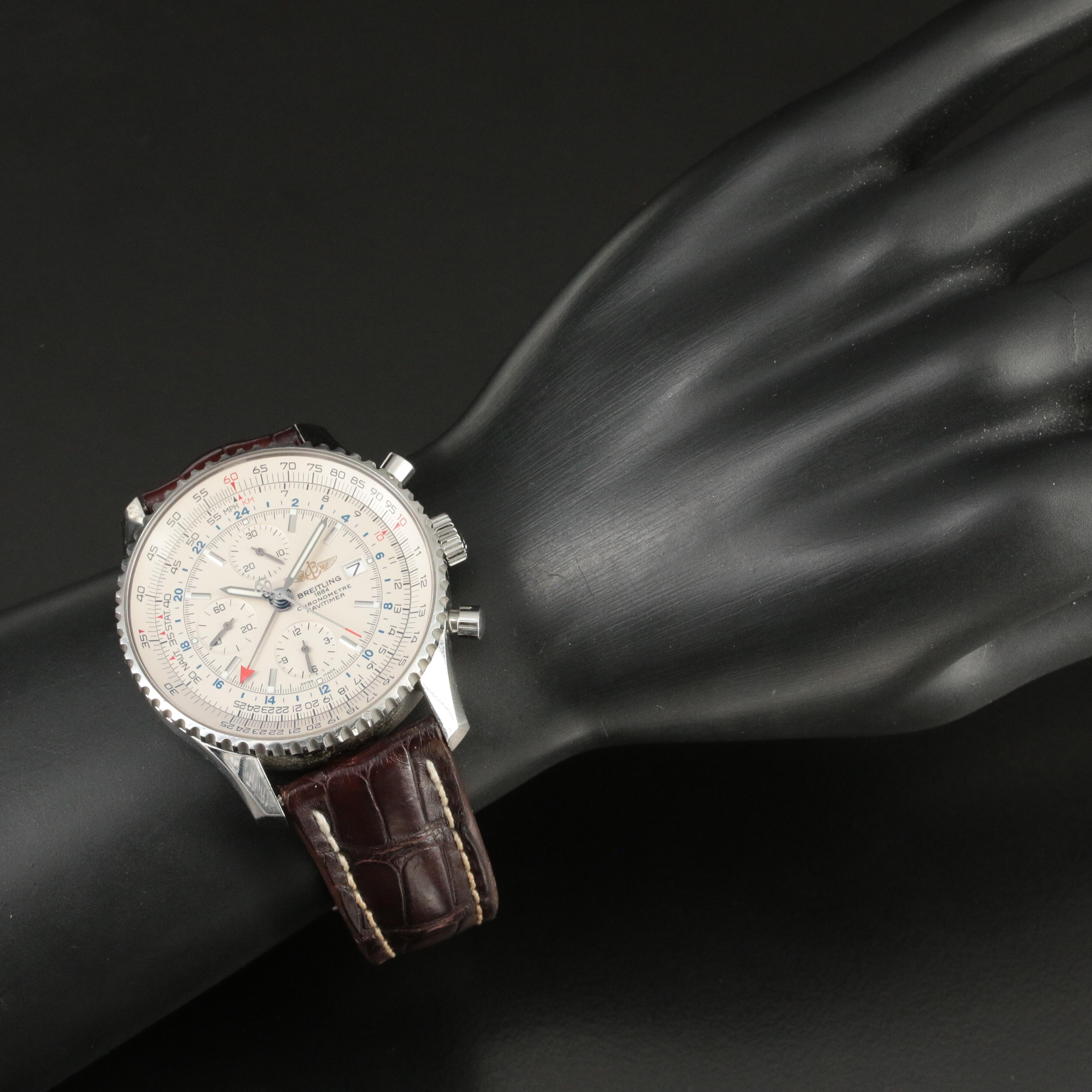 2015 Breitling Navitimer World GMT Chronograph Watch