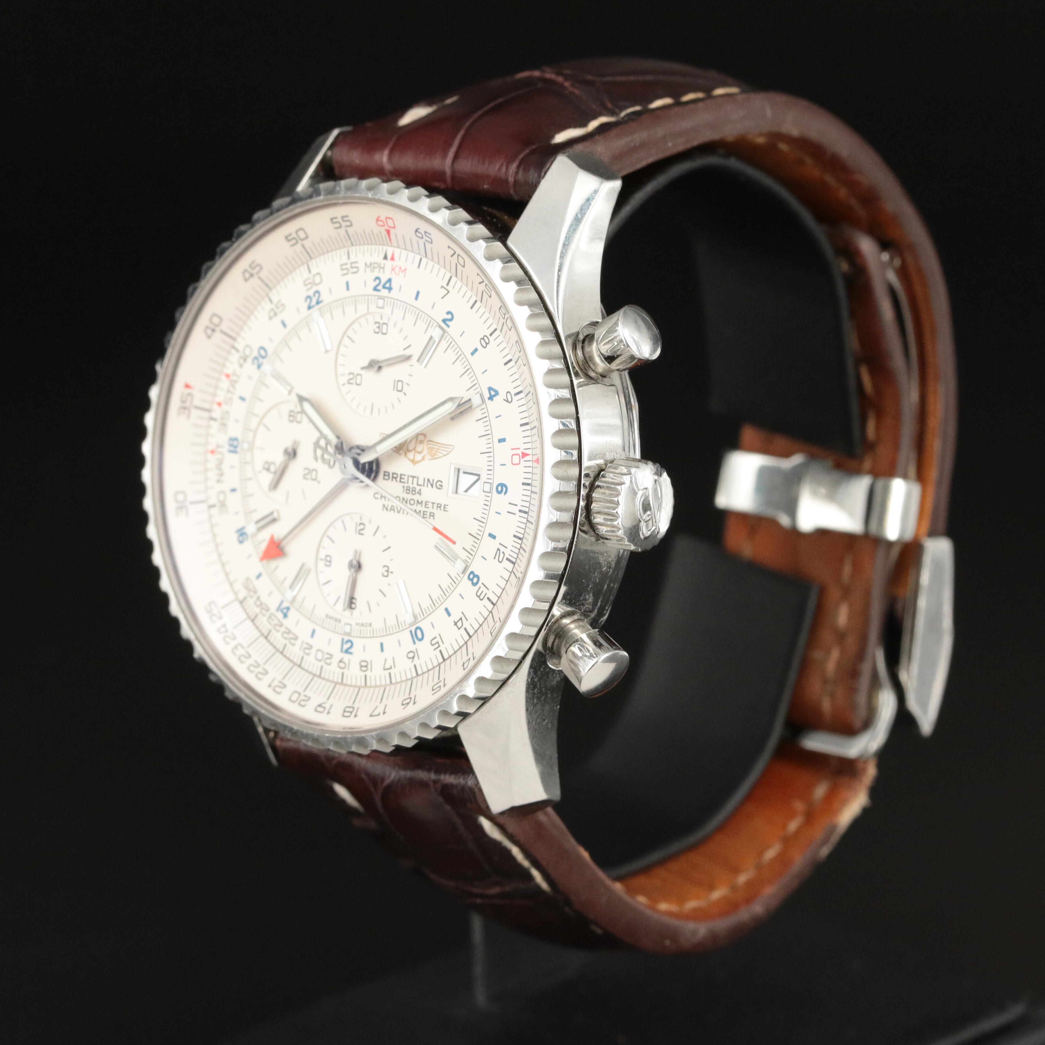 2015 Breitling Navitimer World GMT Chronograph Watch
