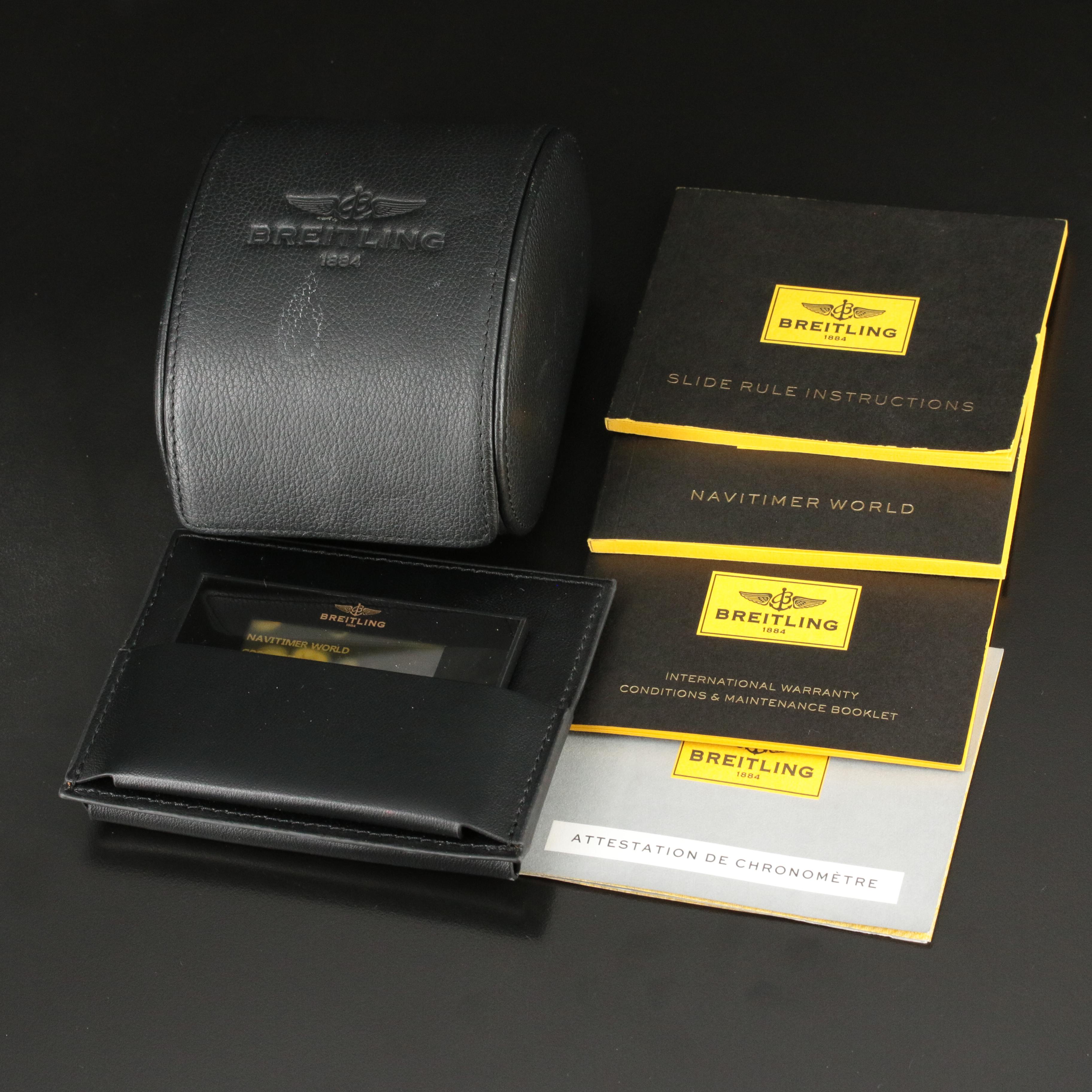 2015 Breitling Navitimer World GMT Chronograph Watch