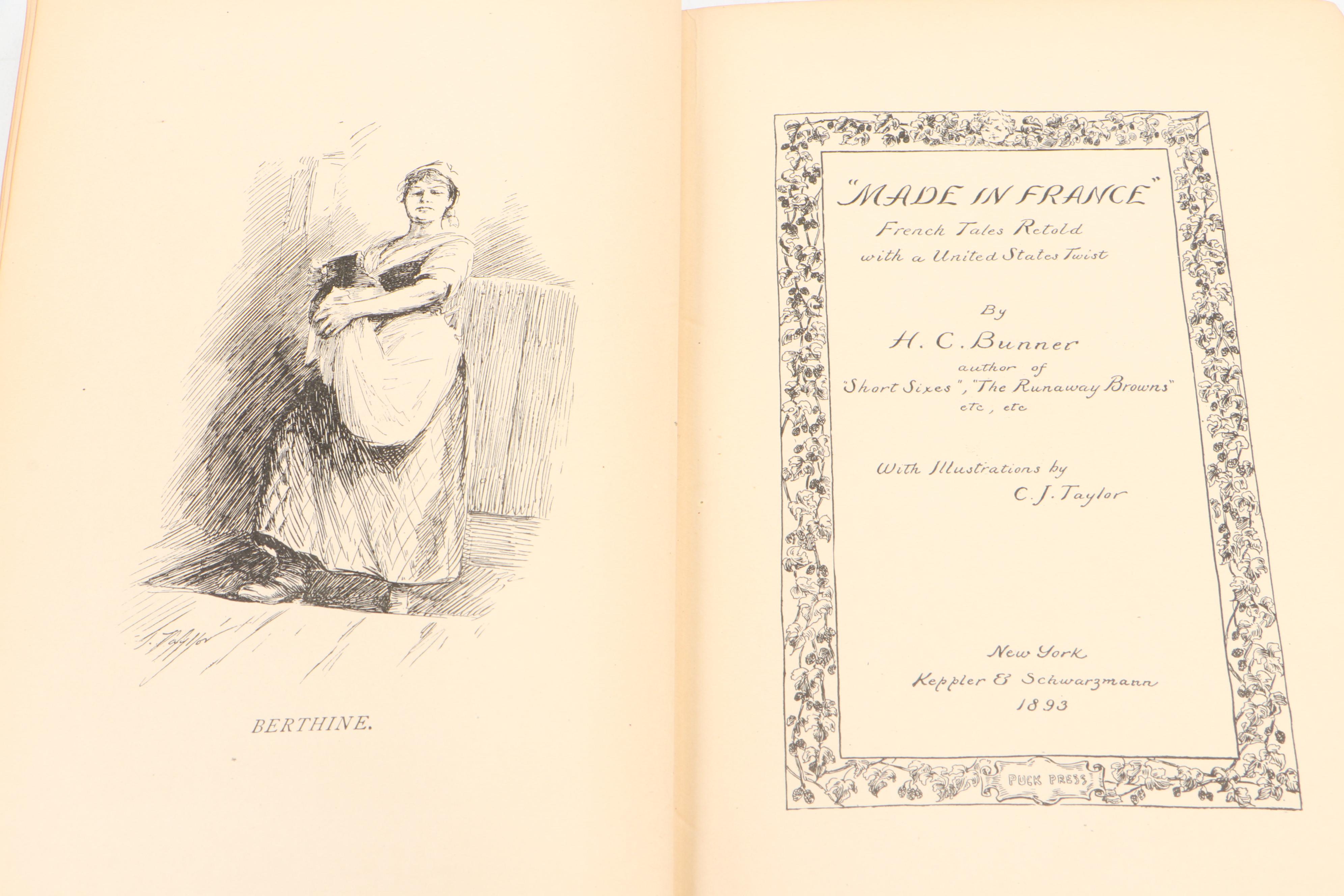 First Edition "Made in France" by H. C. Bunner and More Illustrated Books