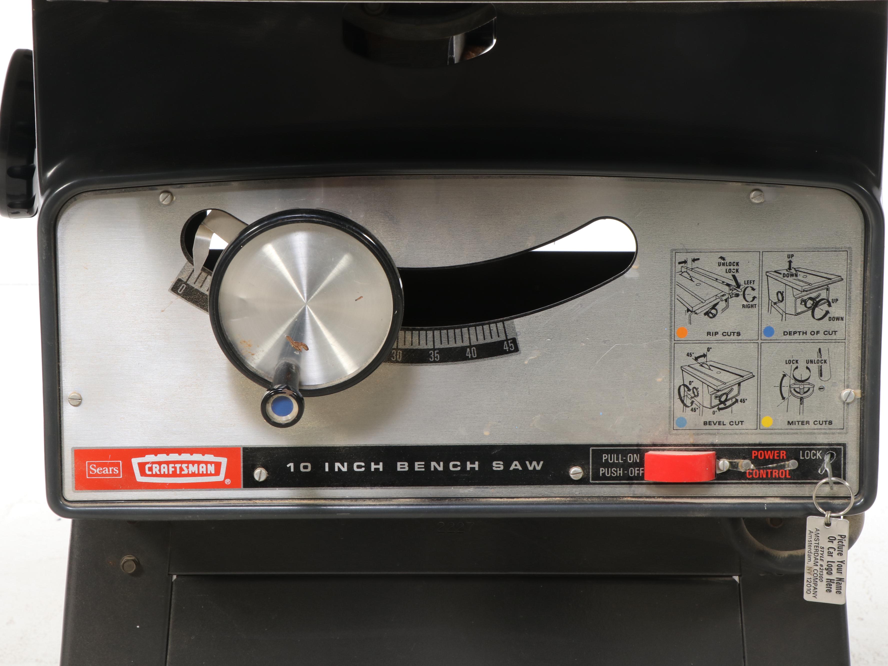 Sears Craftsman 10" Bench Saw With Bits