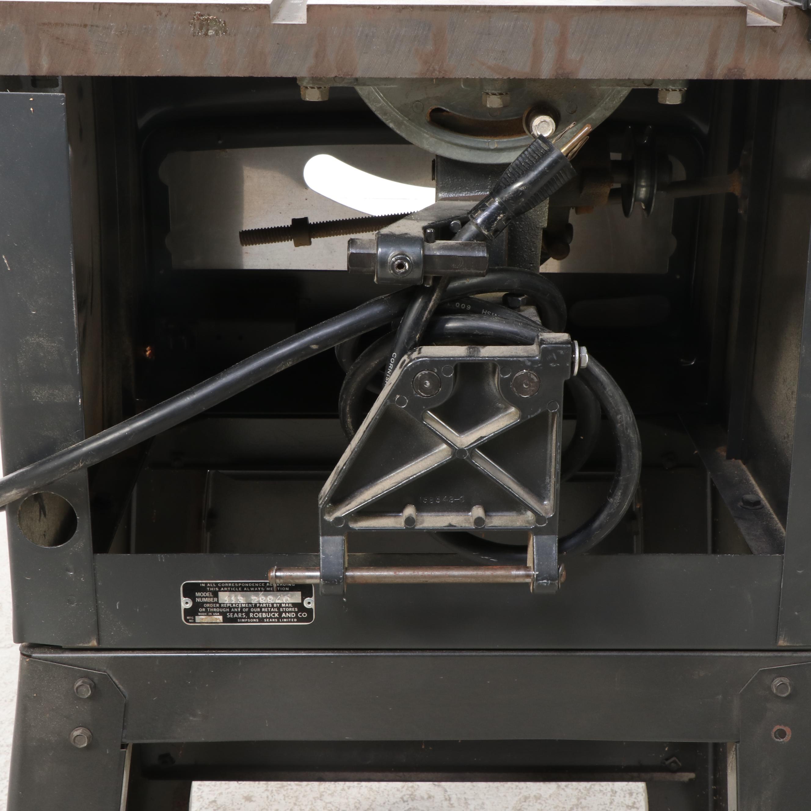 Sears Craftsman 10" Bench Saw With Bits