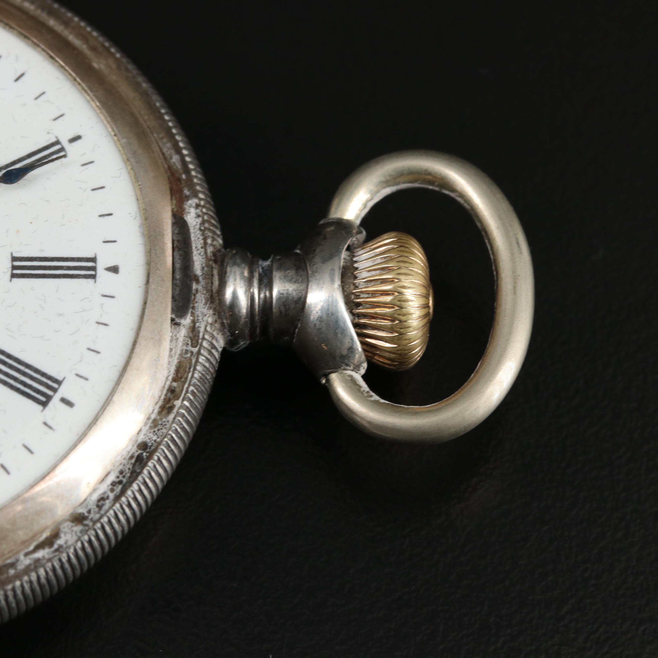 1902 Sterling Waltham Hunting Case Pocket Watch