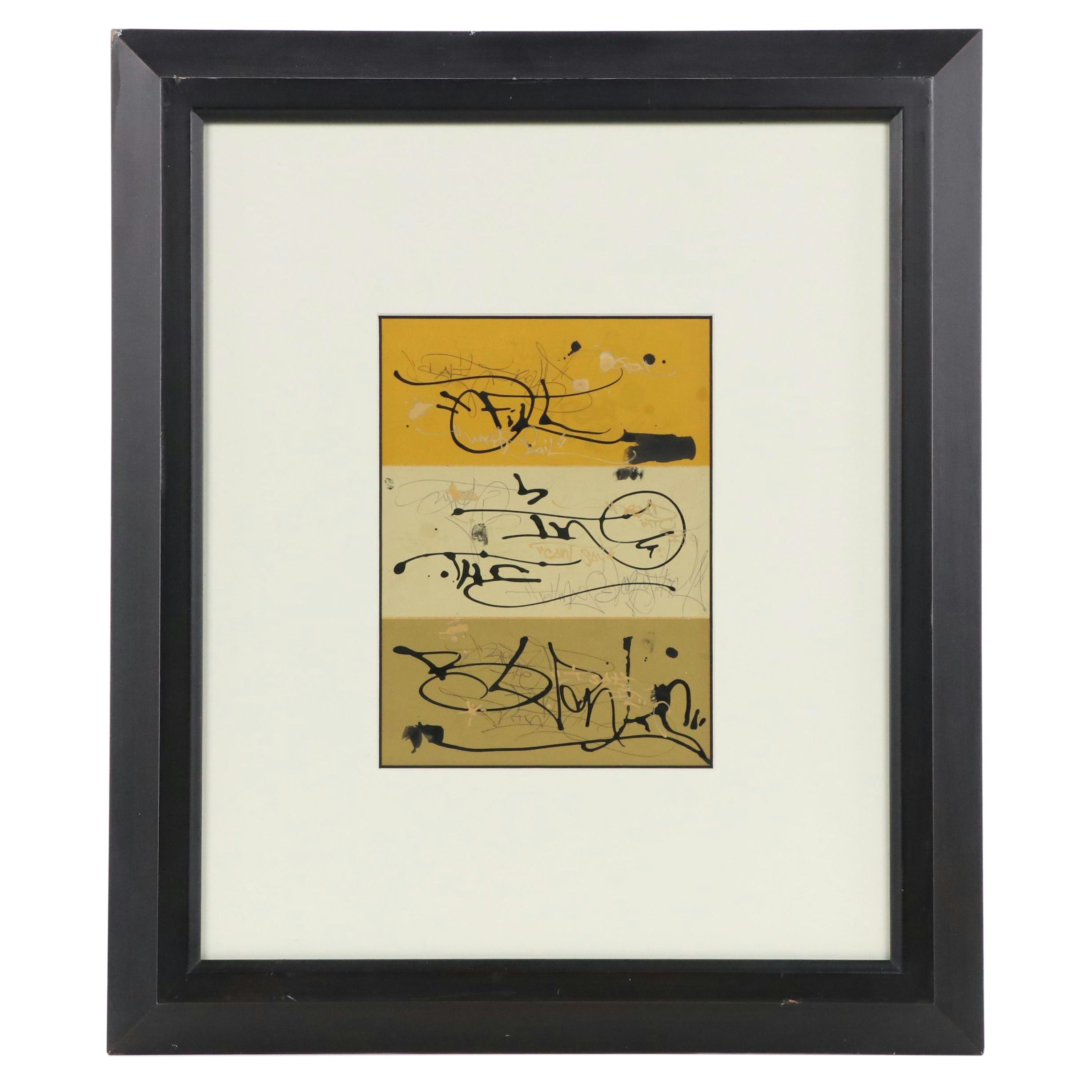 Tao Rey Mixed Media Painting "Fill in the Blanks," 21st Century