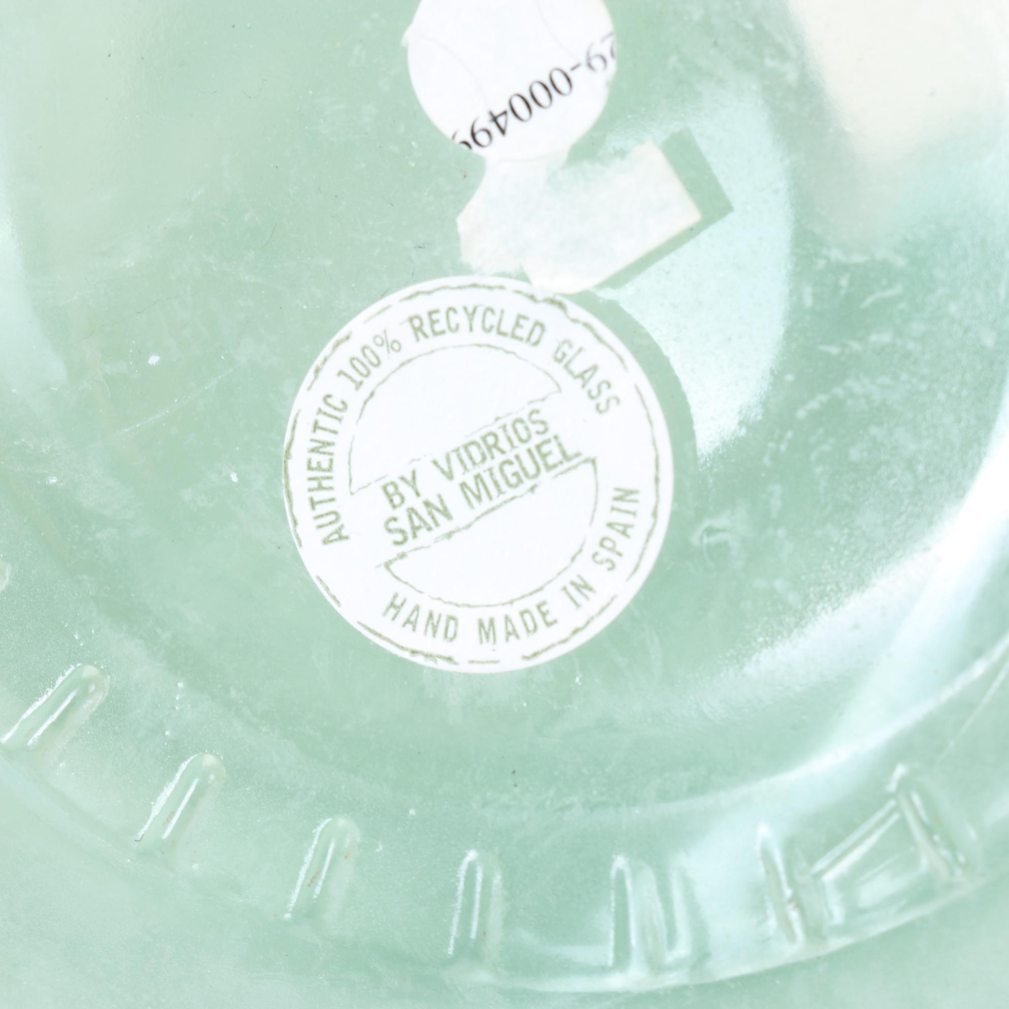 Spanish-Made Green Recycled Glass Bottle Featured In Frosted Glass Collection