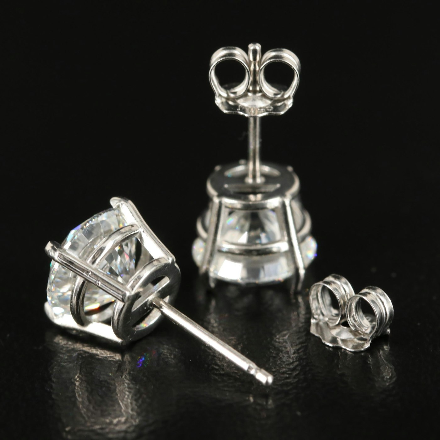 Platinum 3.20 CTW Lab Grown Diamond Stud Earrings with IGI Reports | EBTH