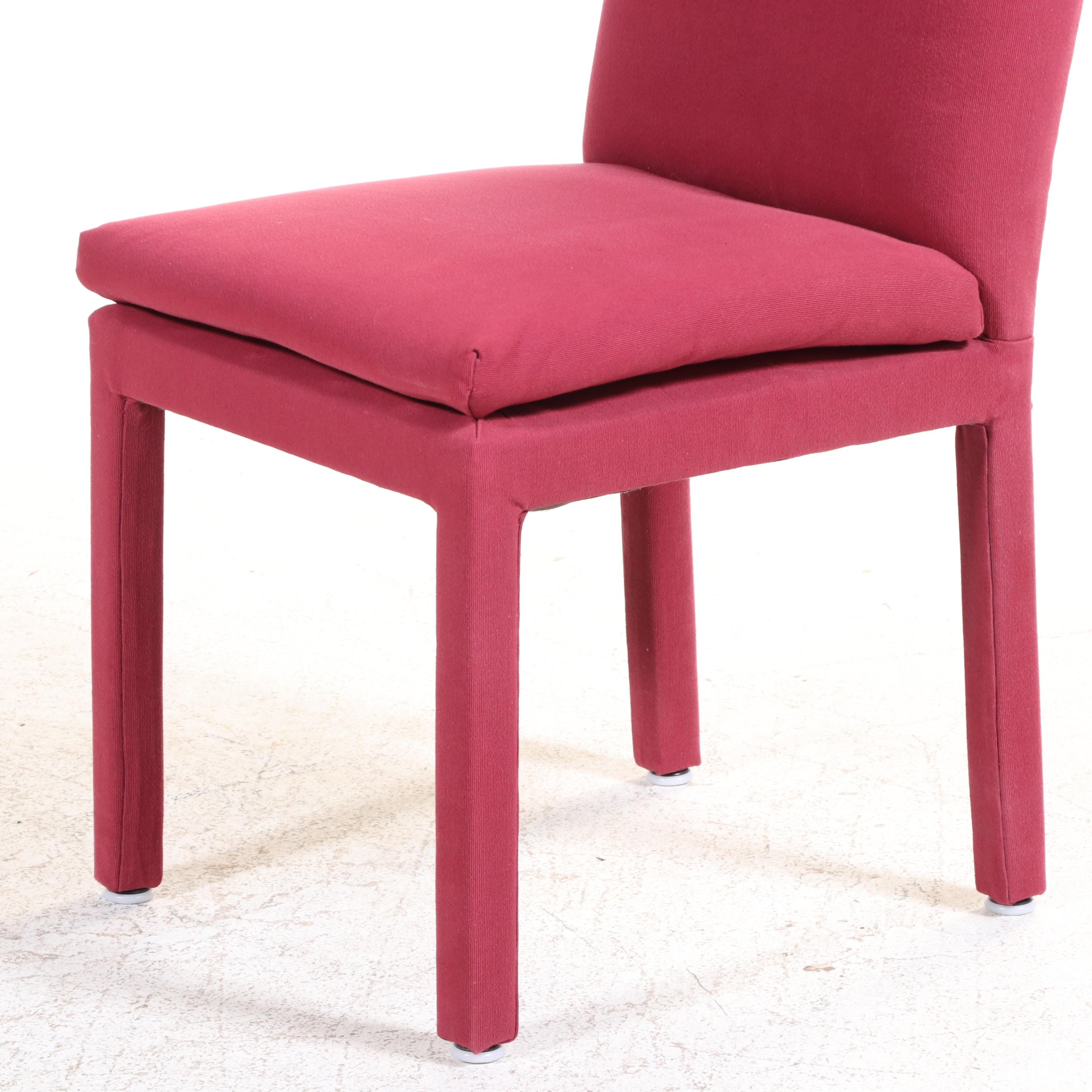 Burl Elm & Custom-Upholstered Dining Set, Incl. William Doezema for Mastercraft