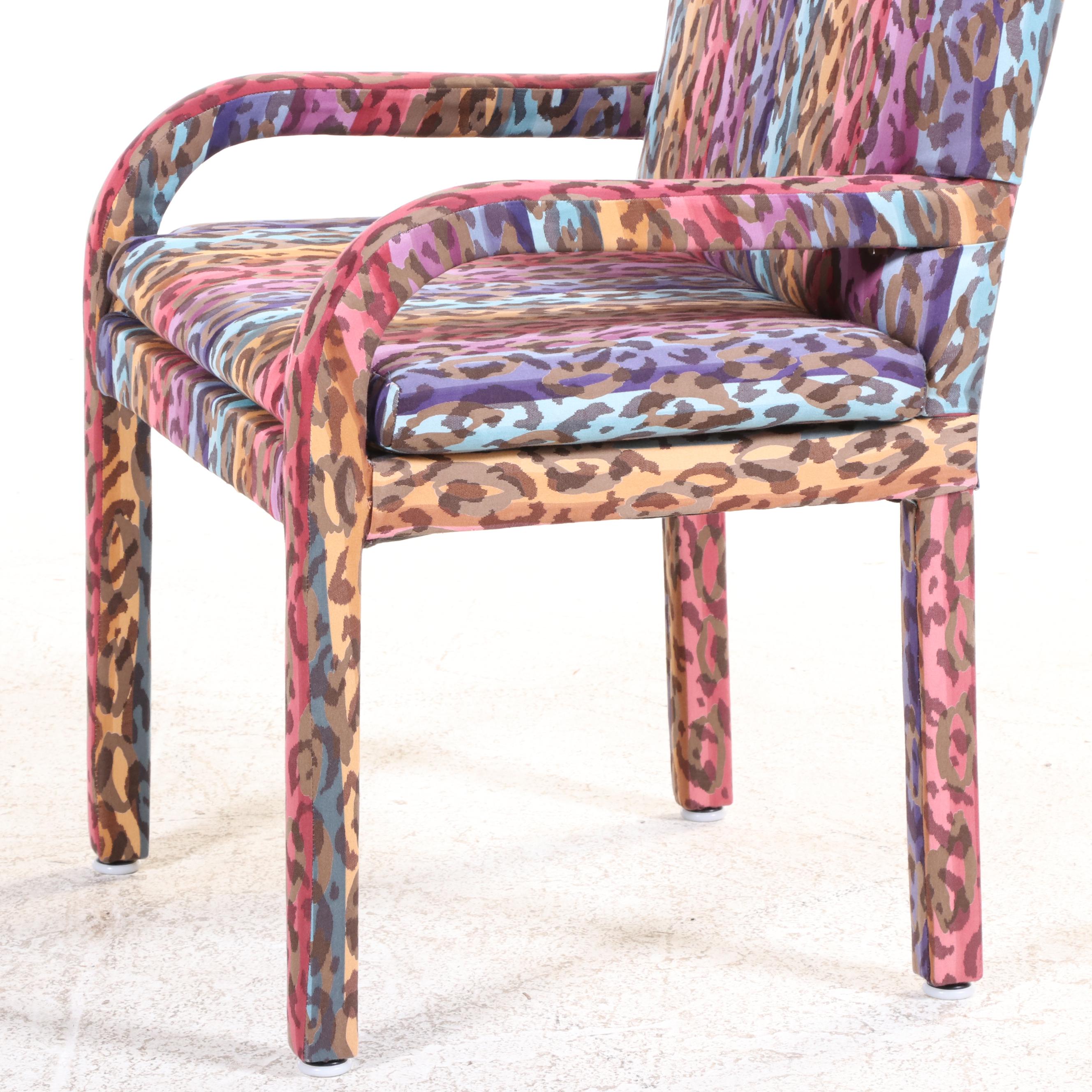 Burl Elm & Custom-Upholstered Dining Set, Incl. William Doezema for Mastercraft