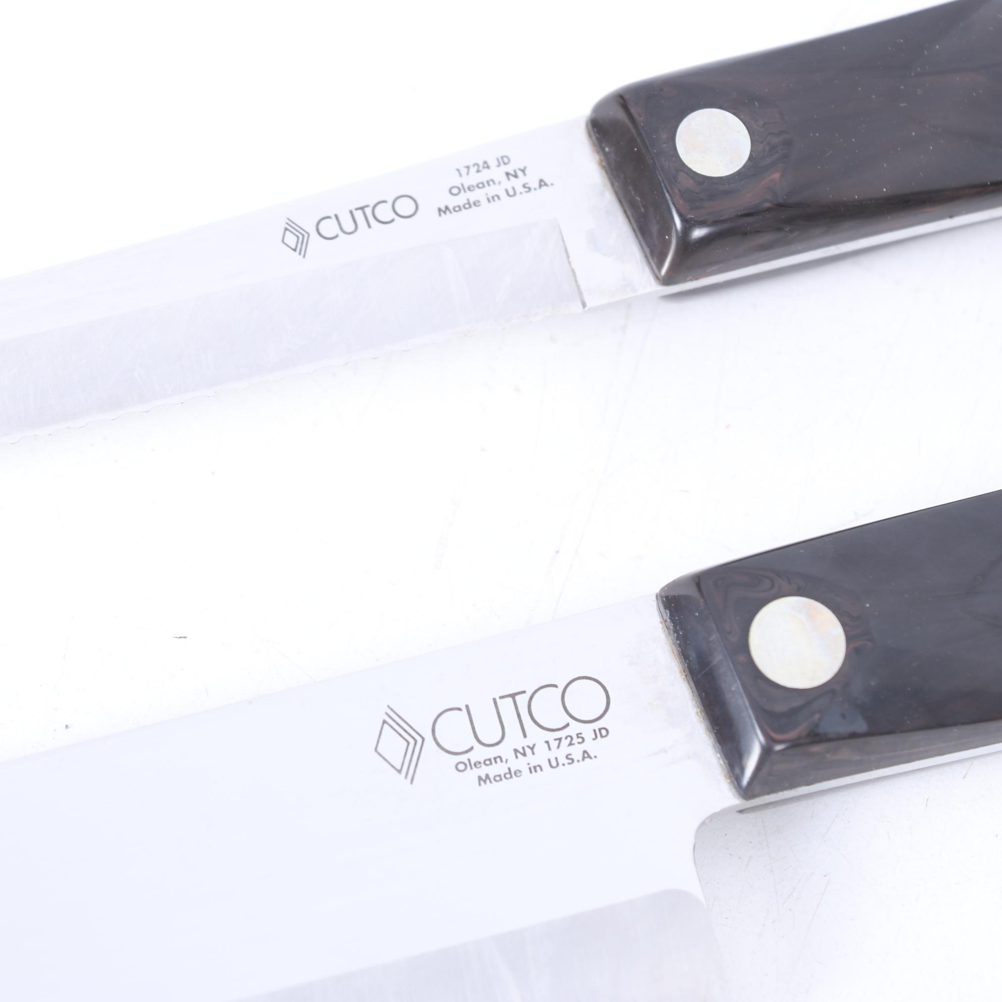 Cutco Knife Block With Six Knives and Carving Fork