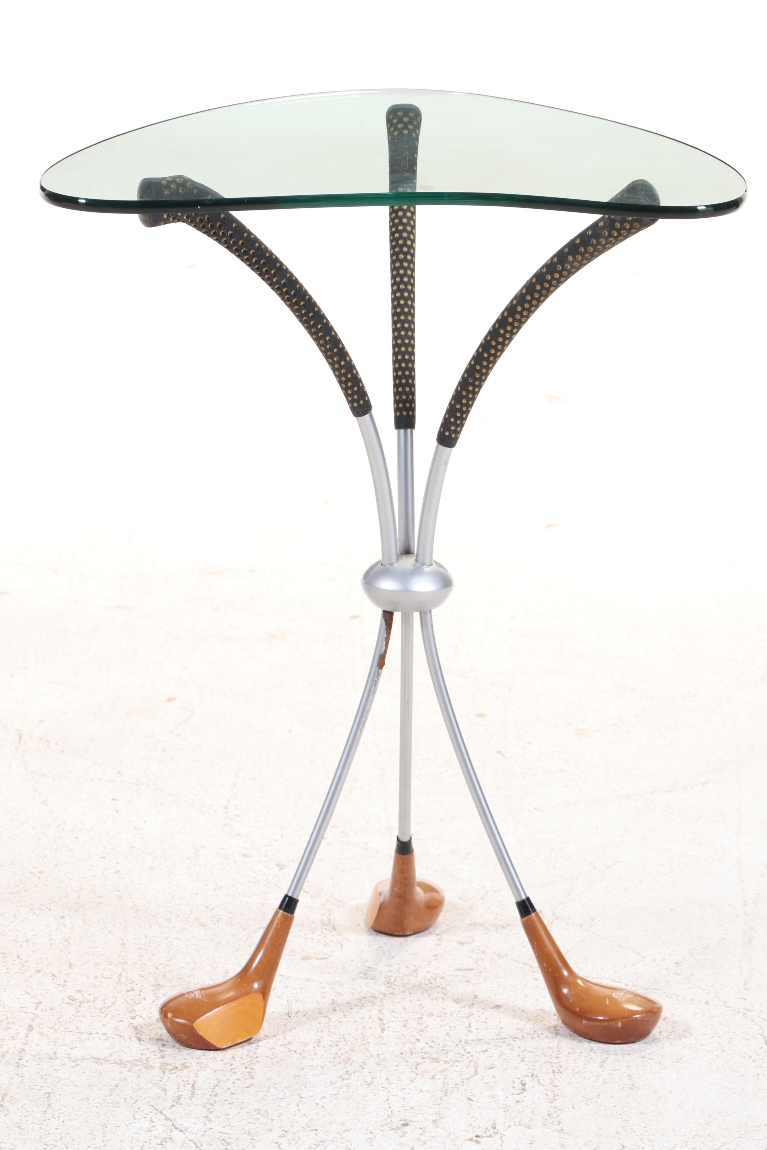 Clubhouse Design of Los Angeles Re-Purposed Golf Club Armchair and Side Table