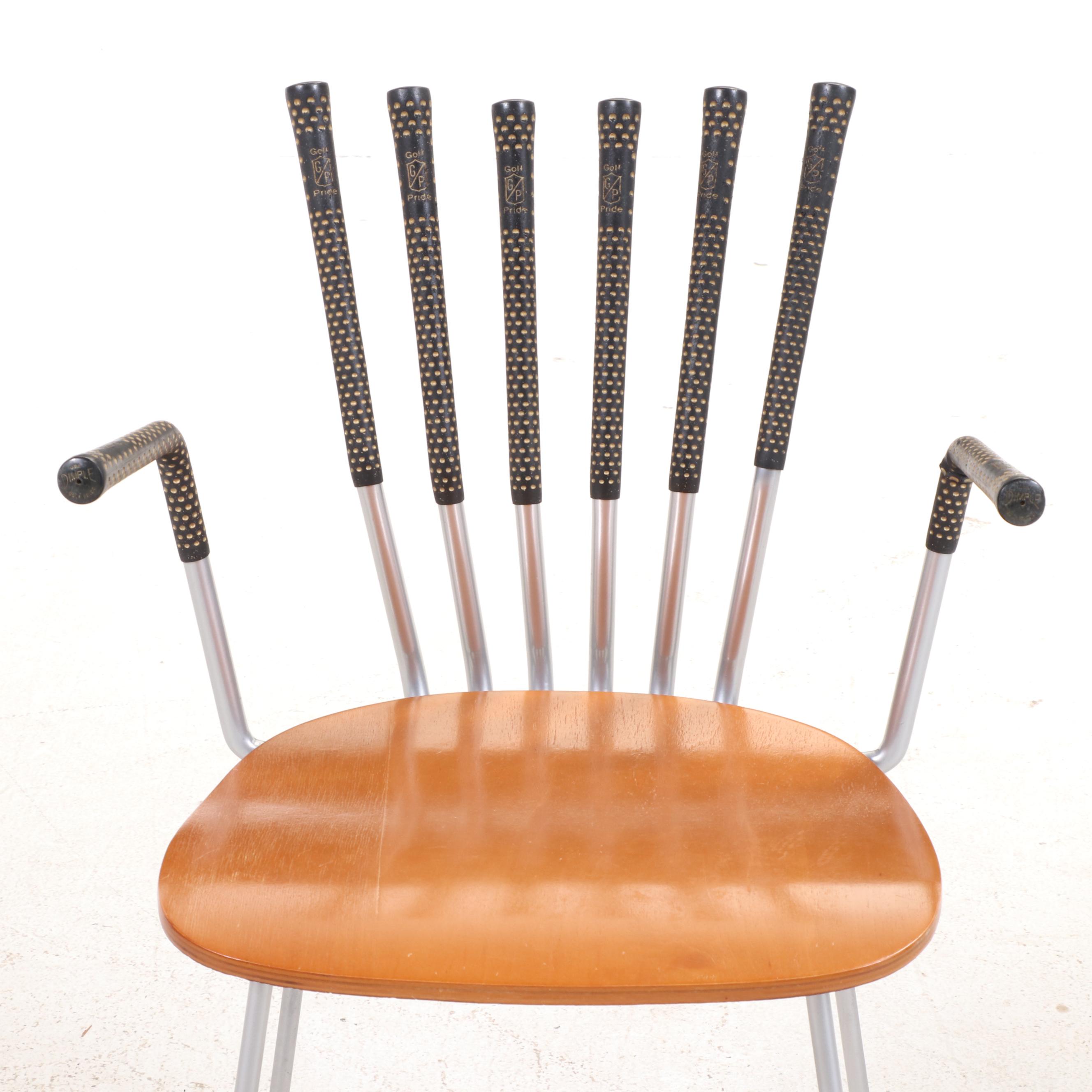 Clubhouse Design of Los Angeles Re-Purposed Golf Club Armchair and Side Table