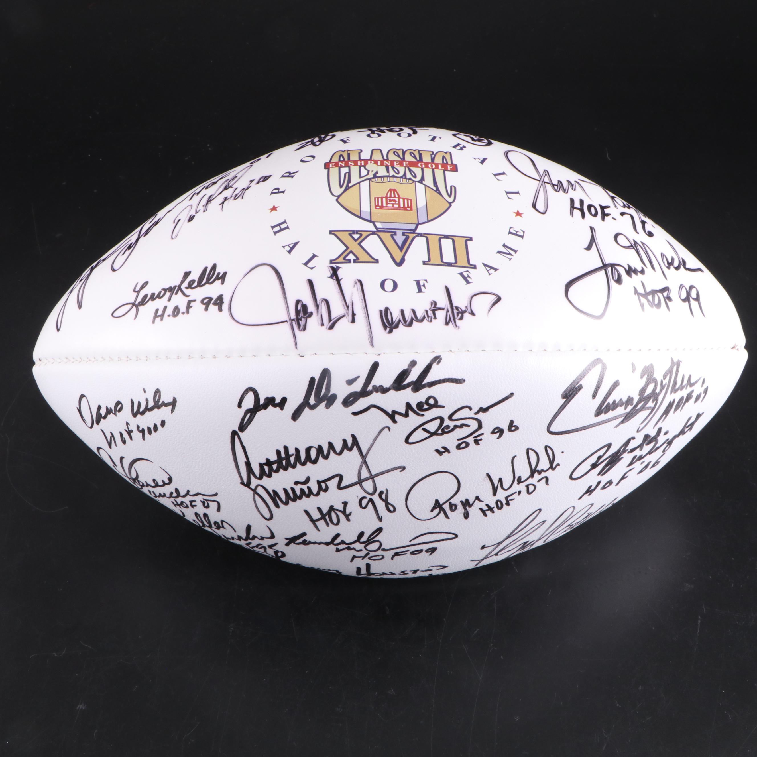 Pro Football Hall Of Fame Golf Outing Signed Footballs with Muñoz, Winslow, More