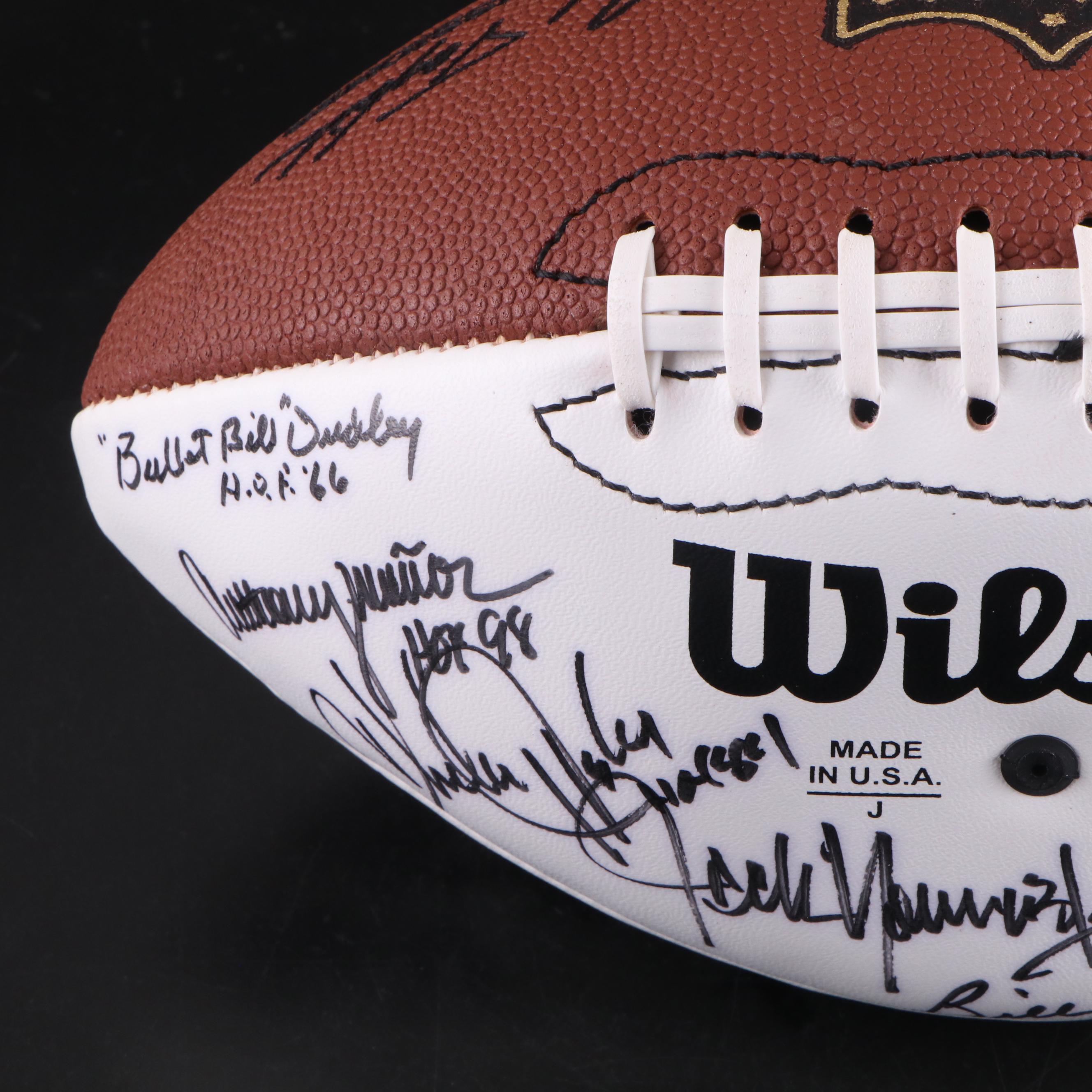 Pro Football Hall Of Fame Golf Outing Signed Footballs with Muñoz, Winslow, More