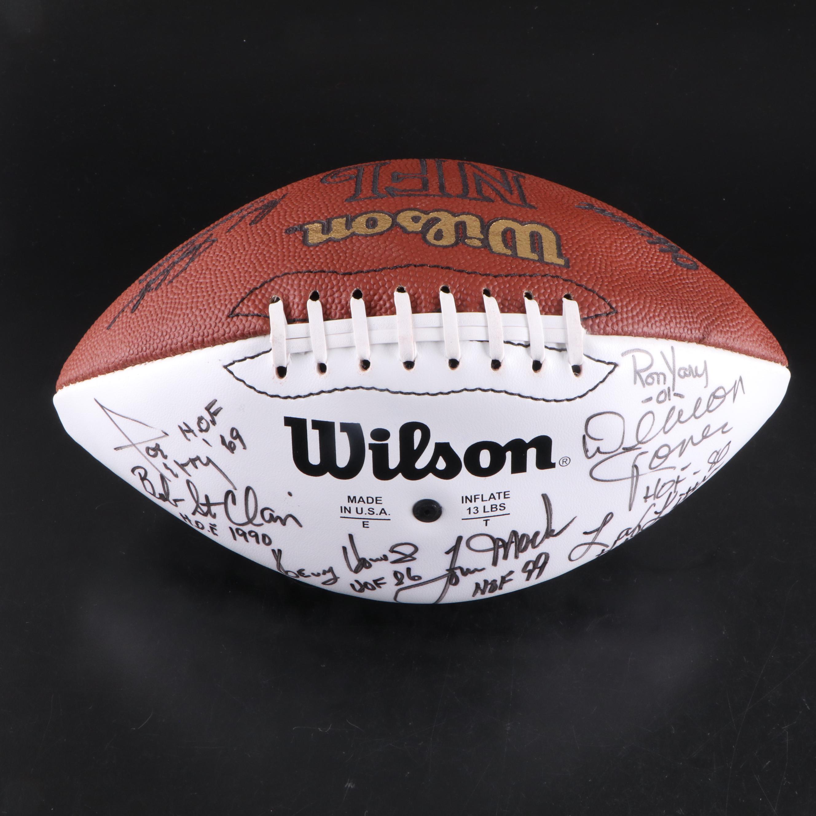 Pro Football Hall Of Fame Golf Outing Signed Footballs with Muñoz, Winslow, More