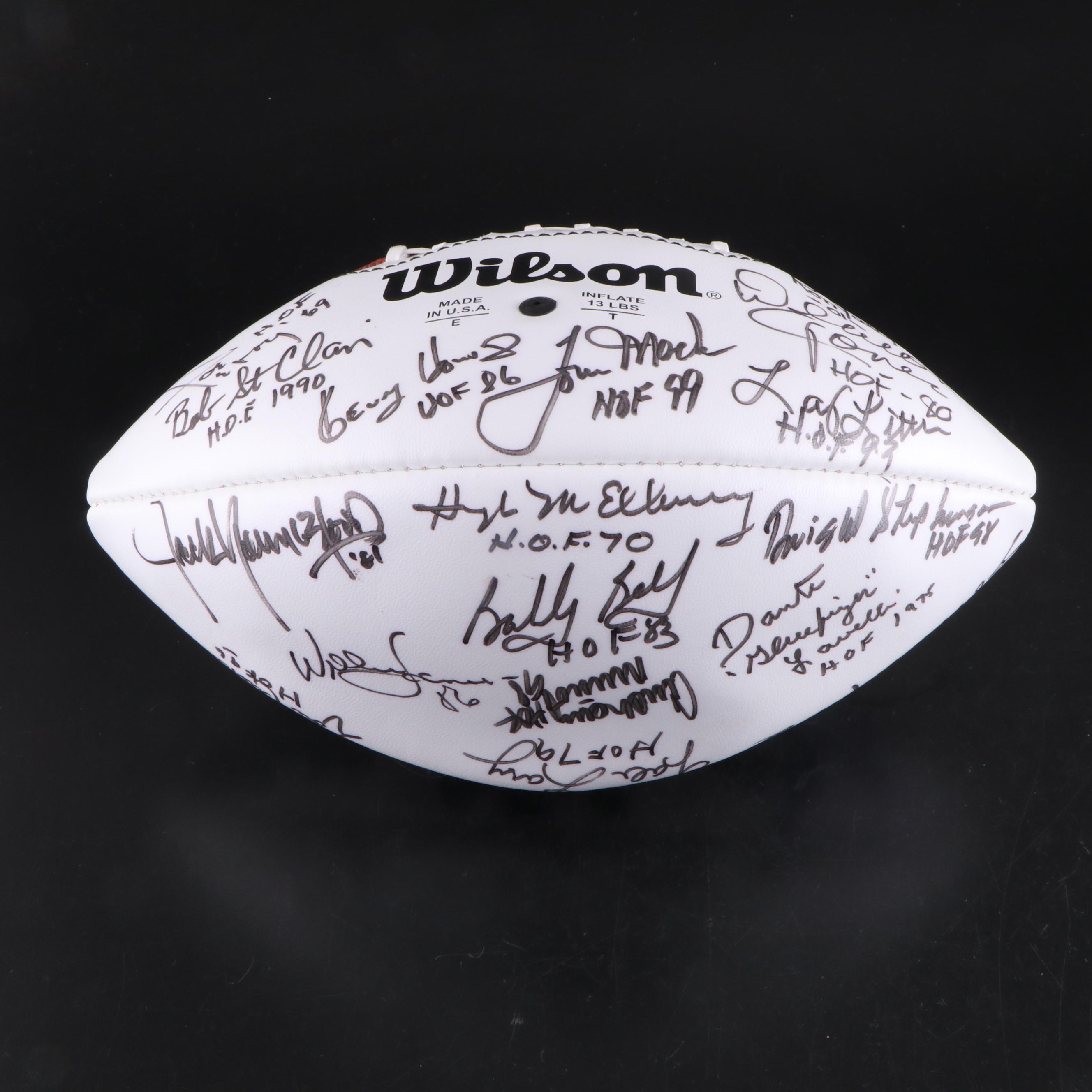 Pro Football Hall Of Fame Golf Outing Signed Footballs with Muñoz, Winslow, More