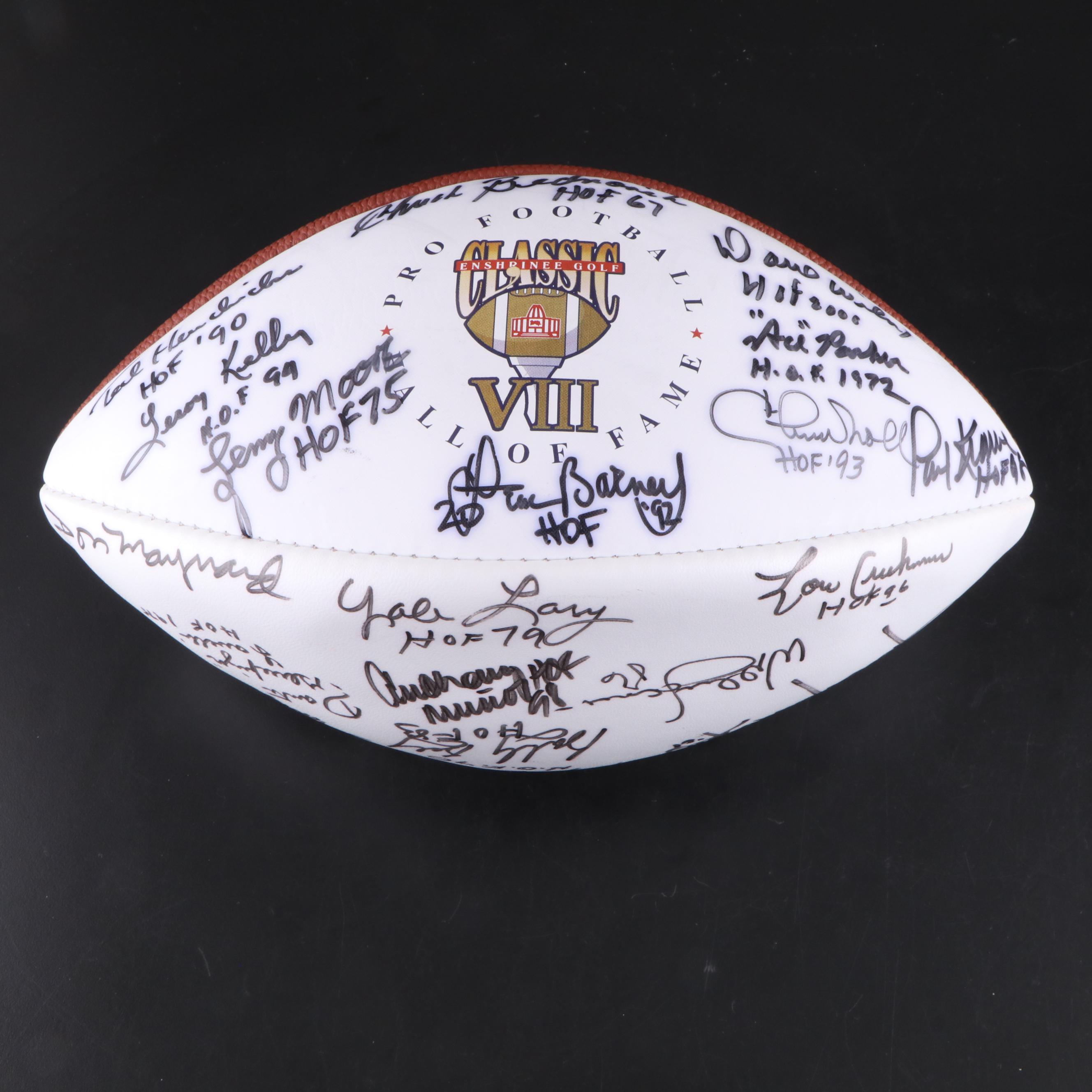 Pro Football Hall Of Fame Golf Outing Signed Footballs with Muñoz, Winslow, More