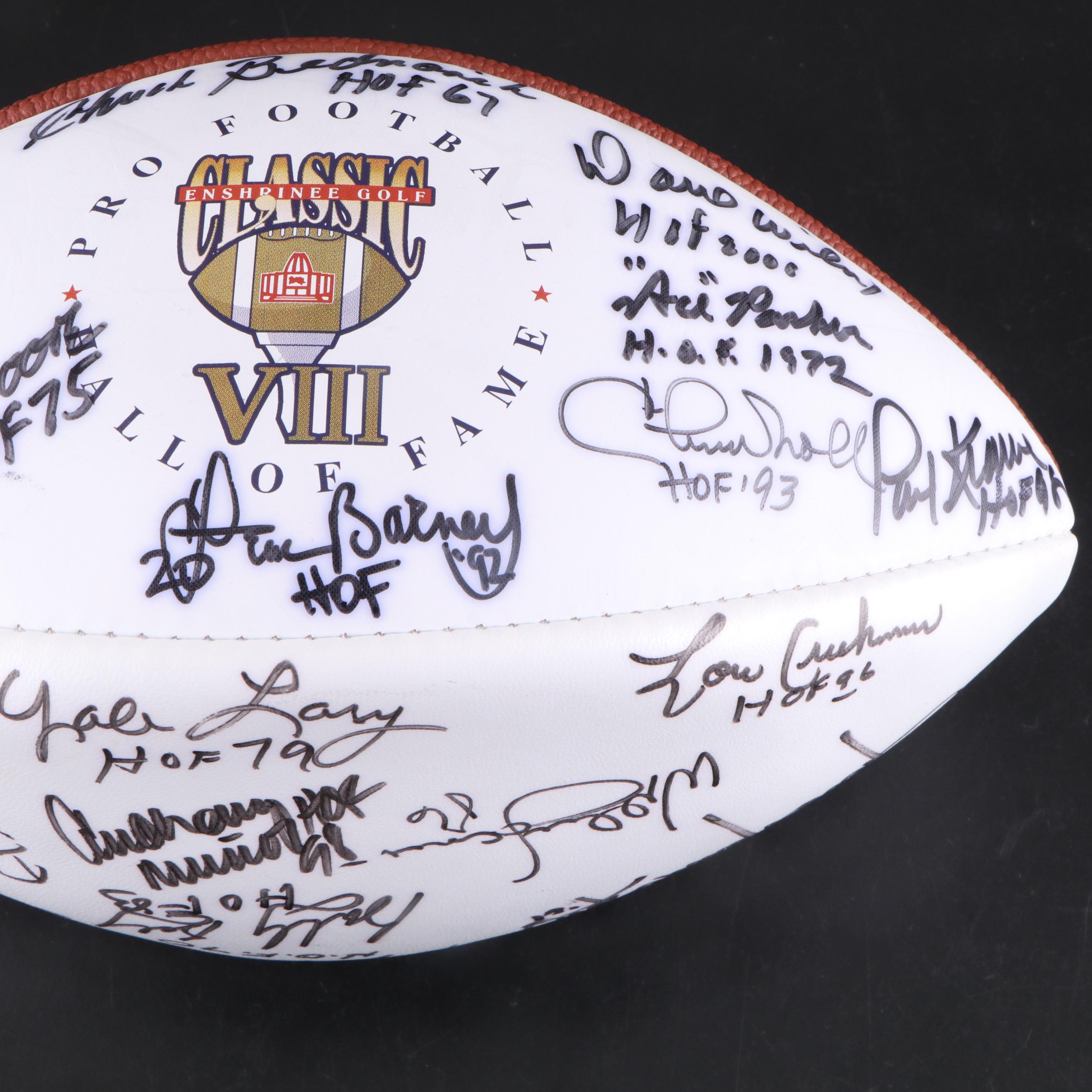 Pro Football Hall Of Fame Golf Outing Signed Footballs with Muñoz, Winslow, More
