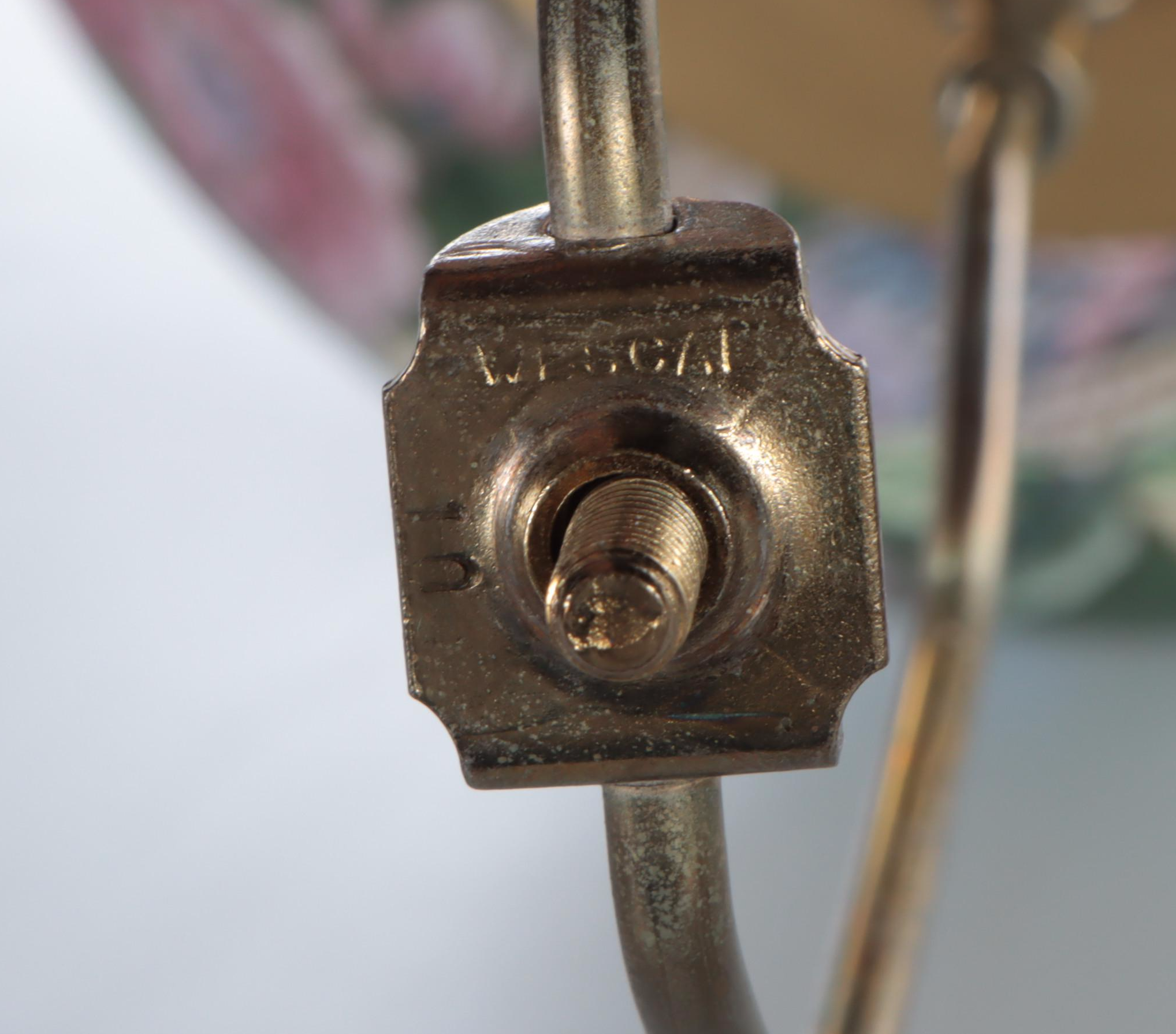 Wescal Floral Motif and Bird Motif Ceramic Table Lamp