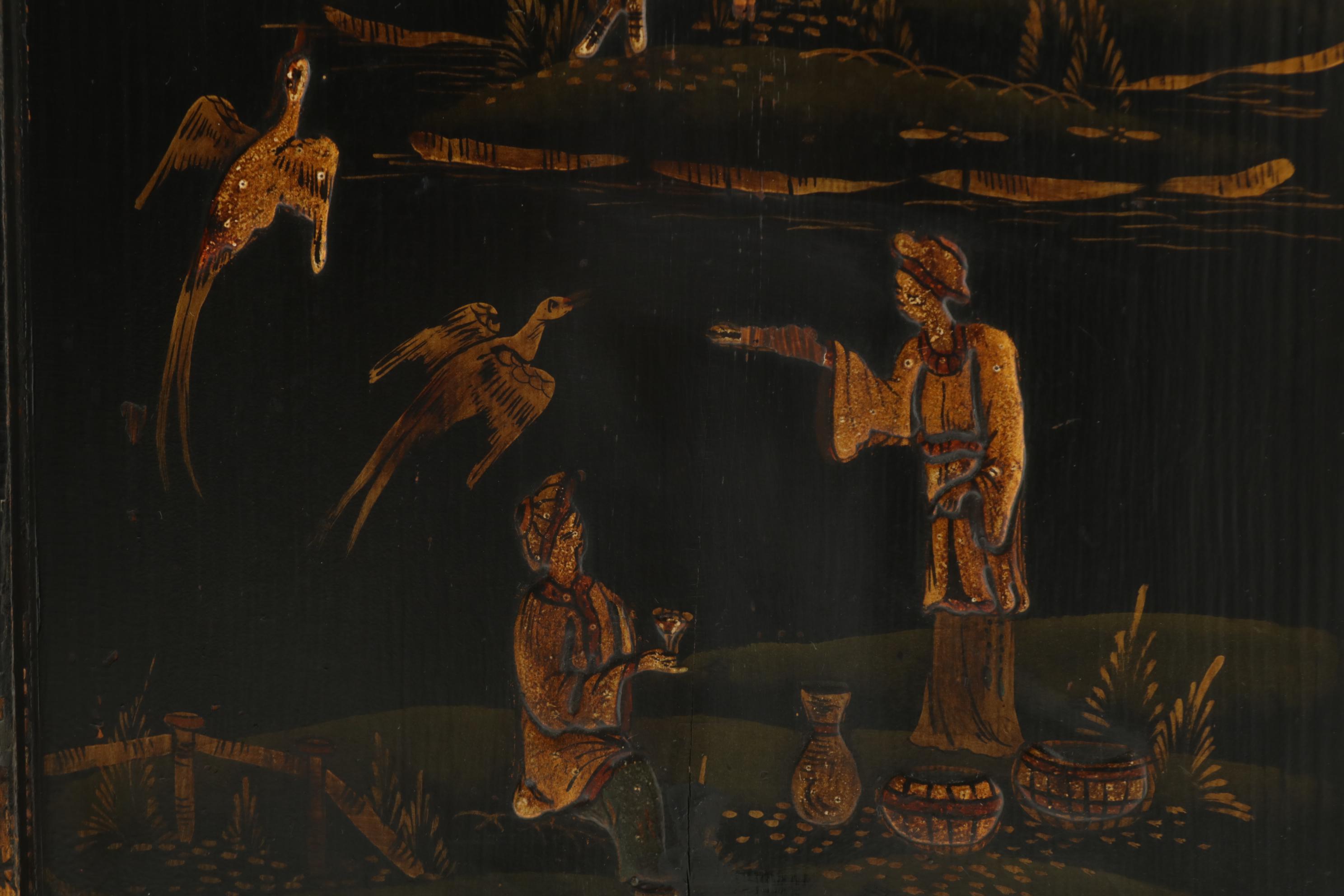 Chinese Lacquered and Paint-Decorated Wardrobe, Late 19th Century