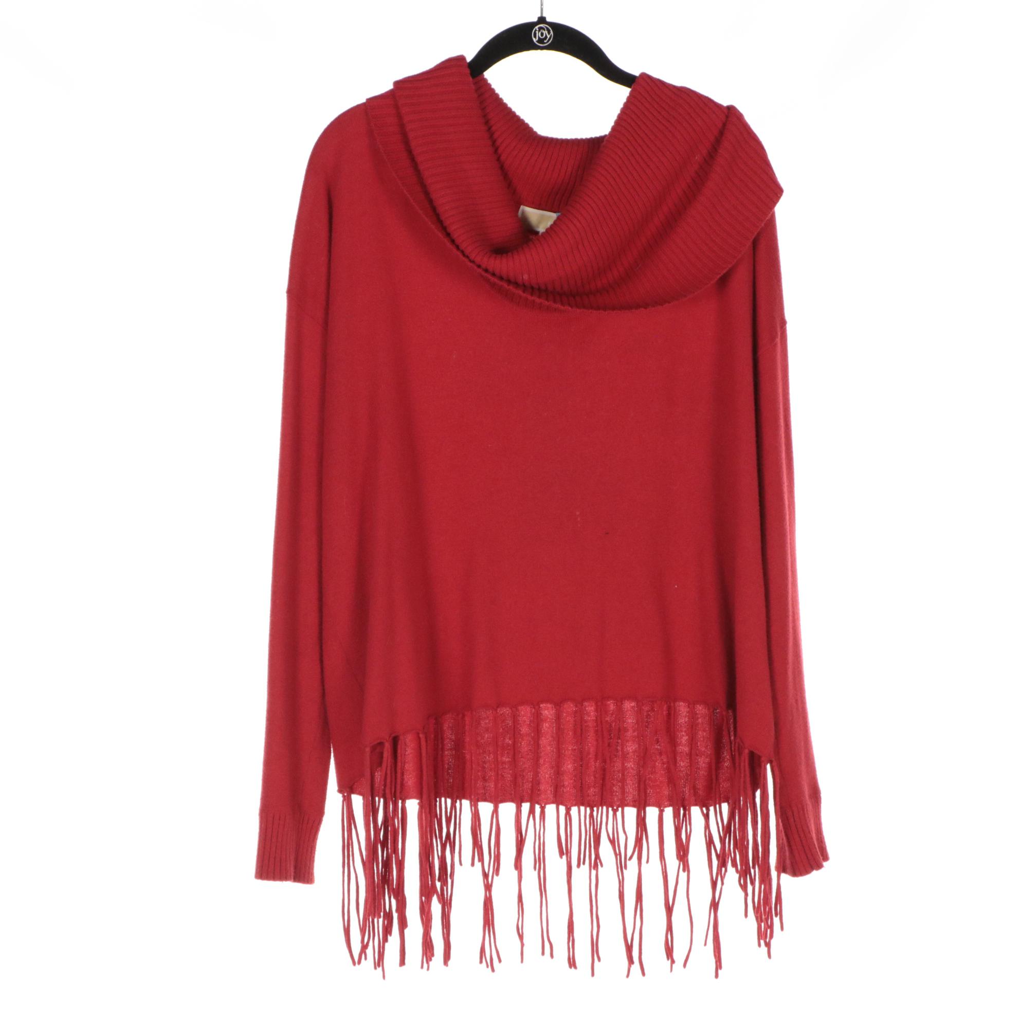 Michael Kors Knit Hoodie and MICHAEL Michael Kors Cowl Neck Fringed Sweaters
