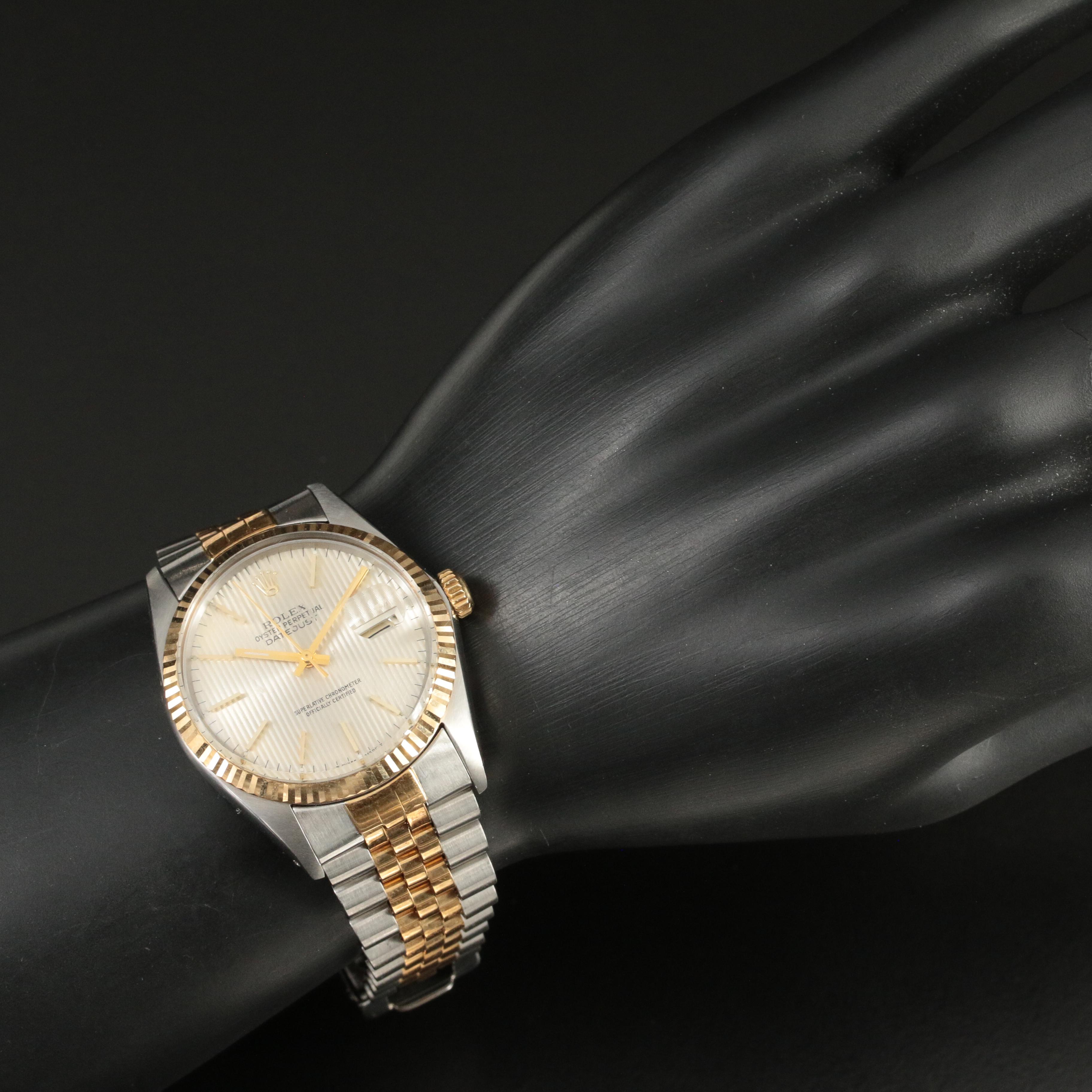 1986 Rolex Tapestry Dial Datejust Watch