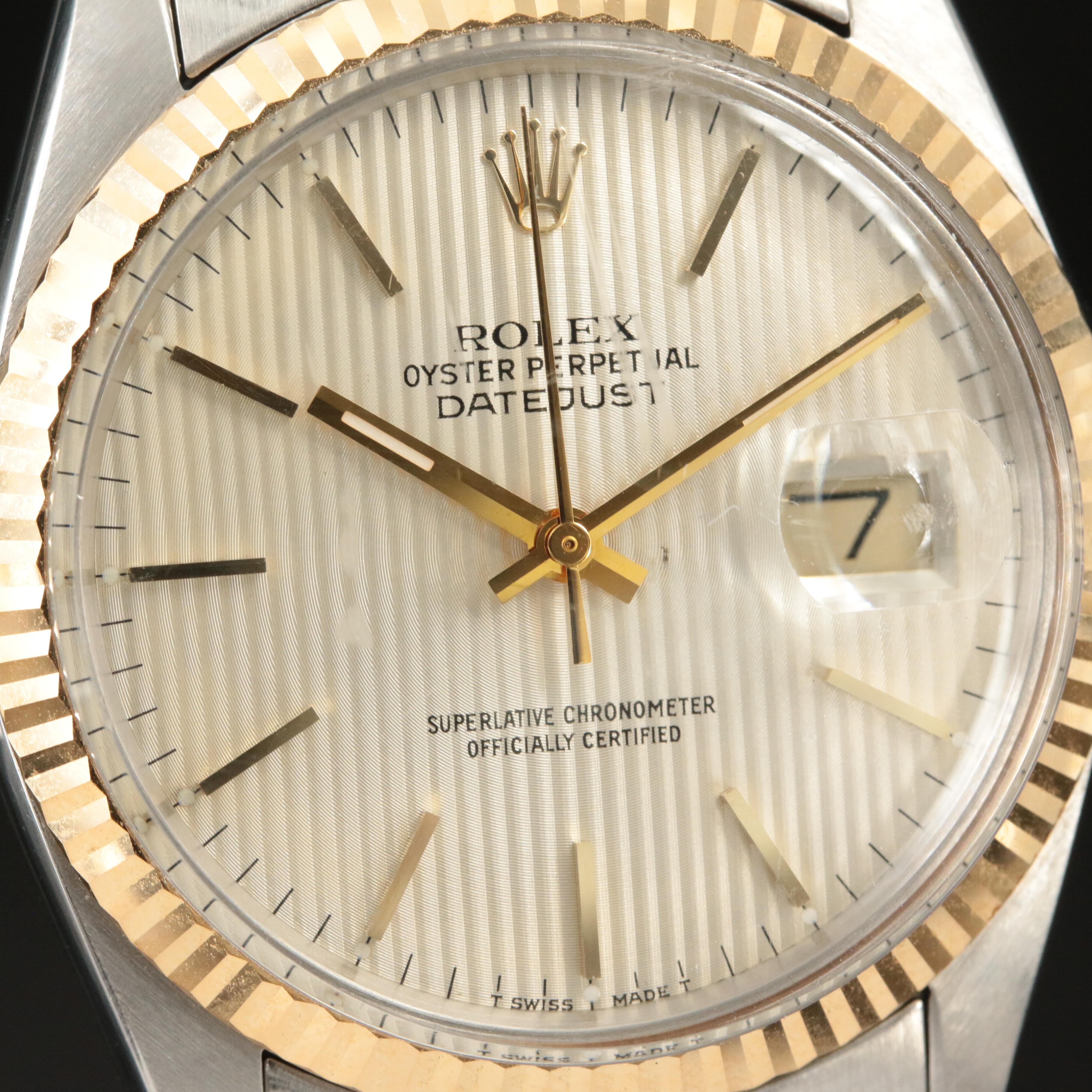 1986 Rolex Tapestry Dial Datejust Watch