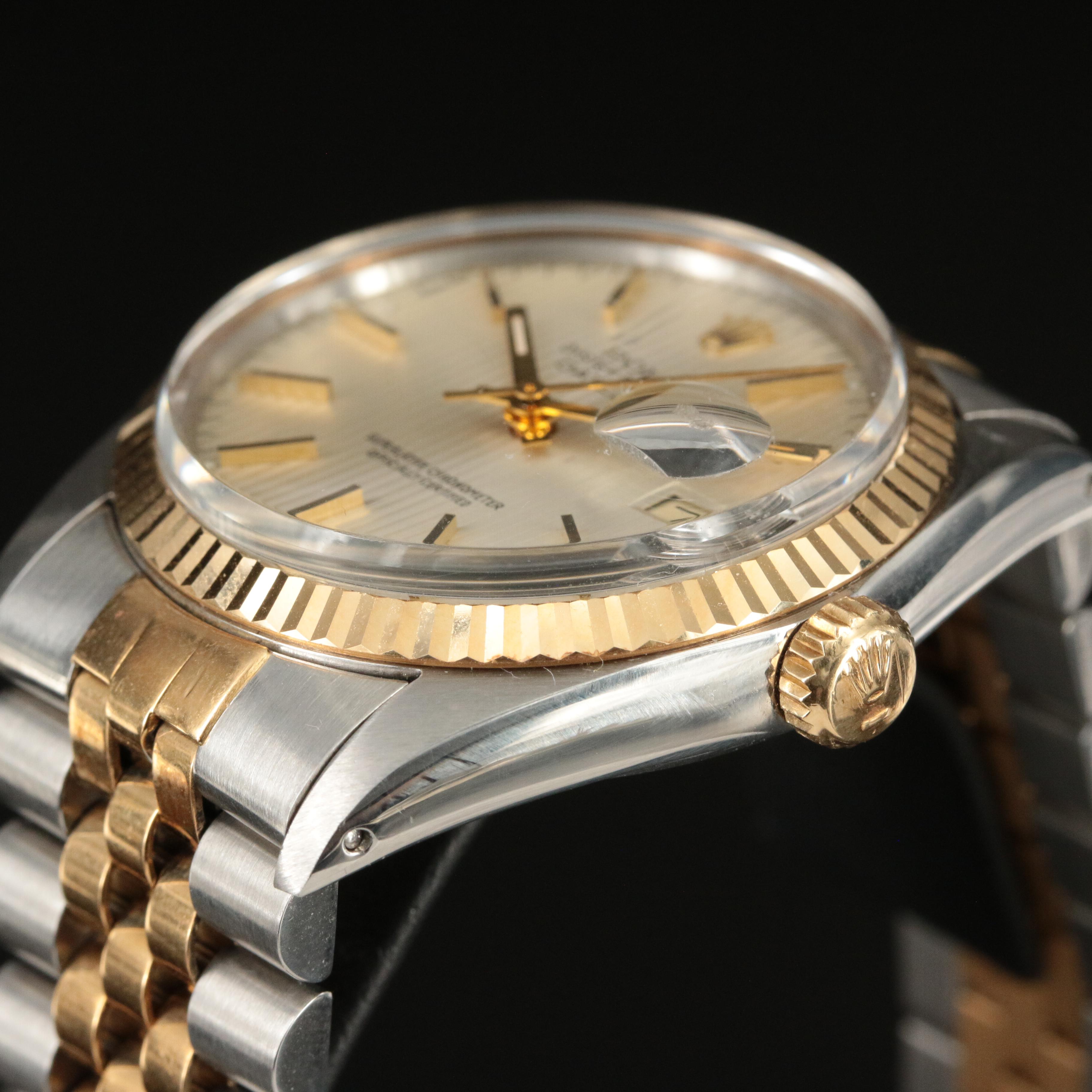 1986 Rolex Tapestry Dial Datejust Watch