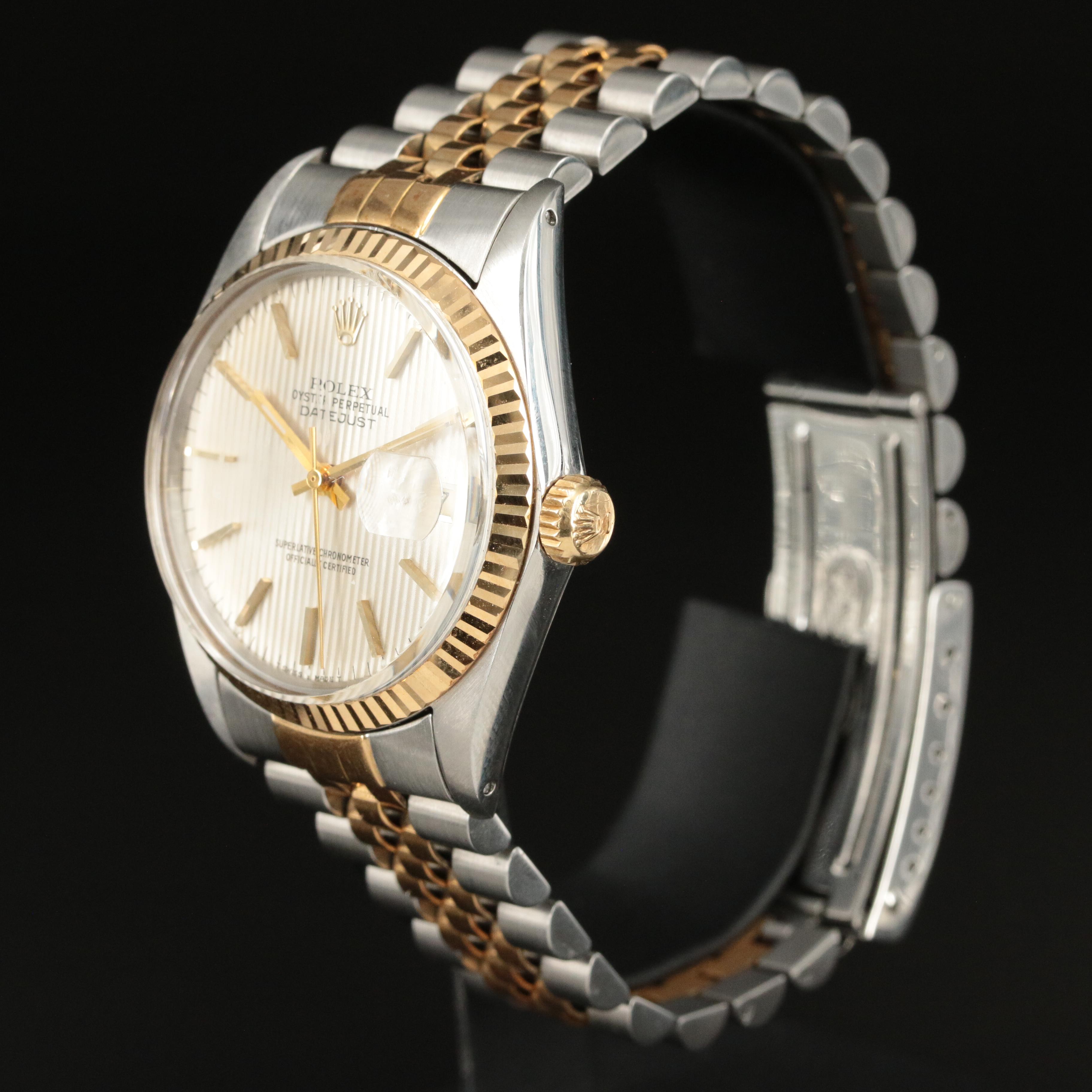 1986 Rolex Tapestry Dial Datejust Watch