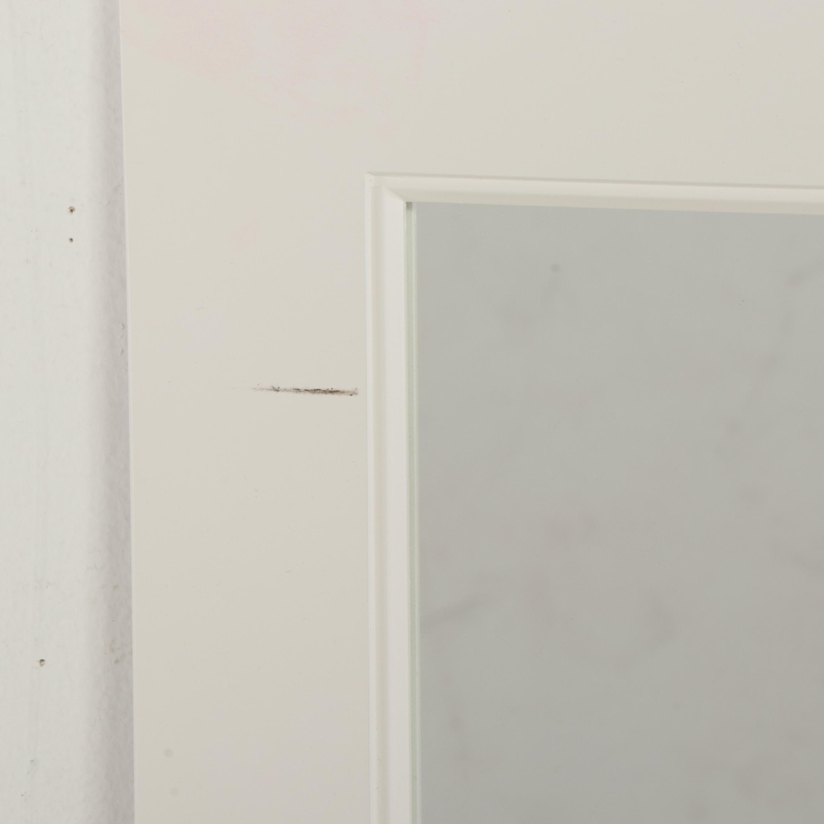 White Wooden Framed Wall Mirror