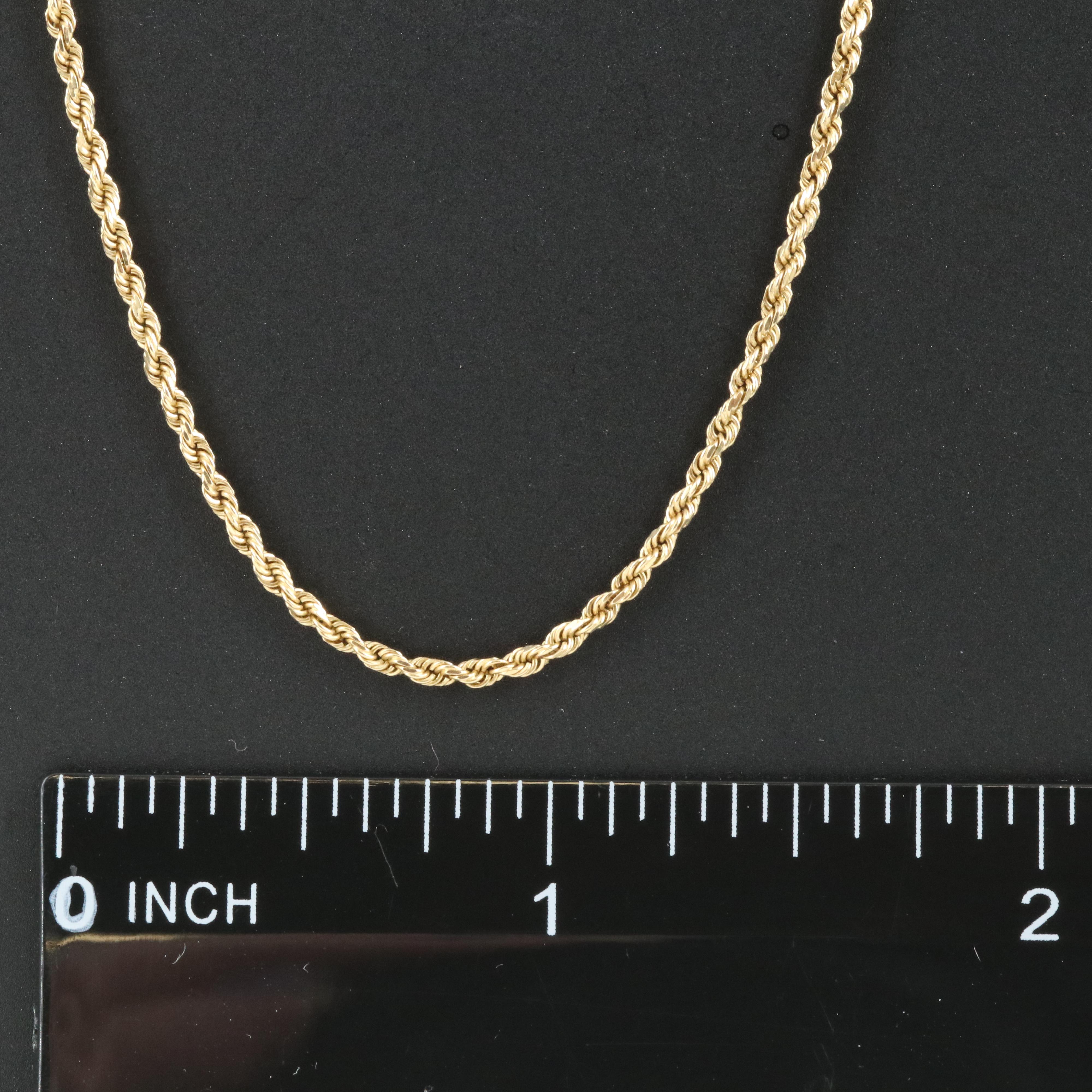 14K Braided Rope Chain Necklace
